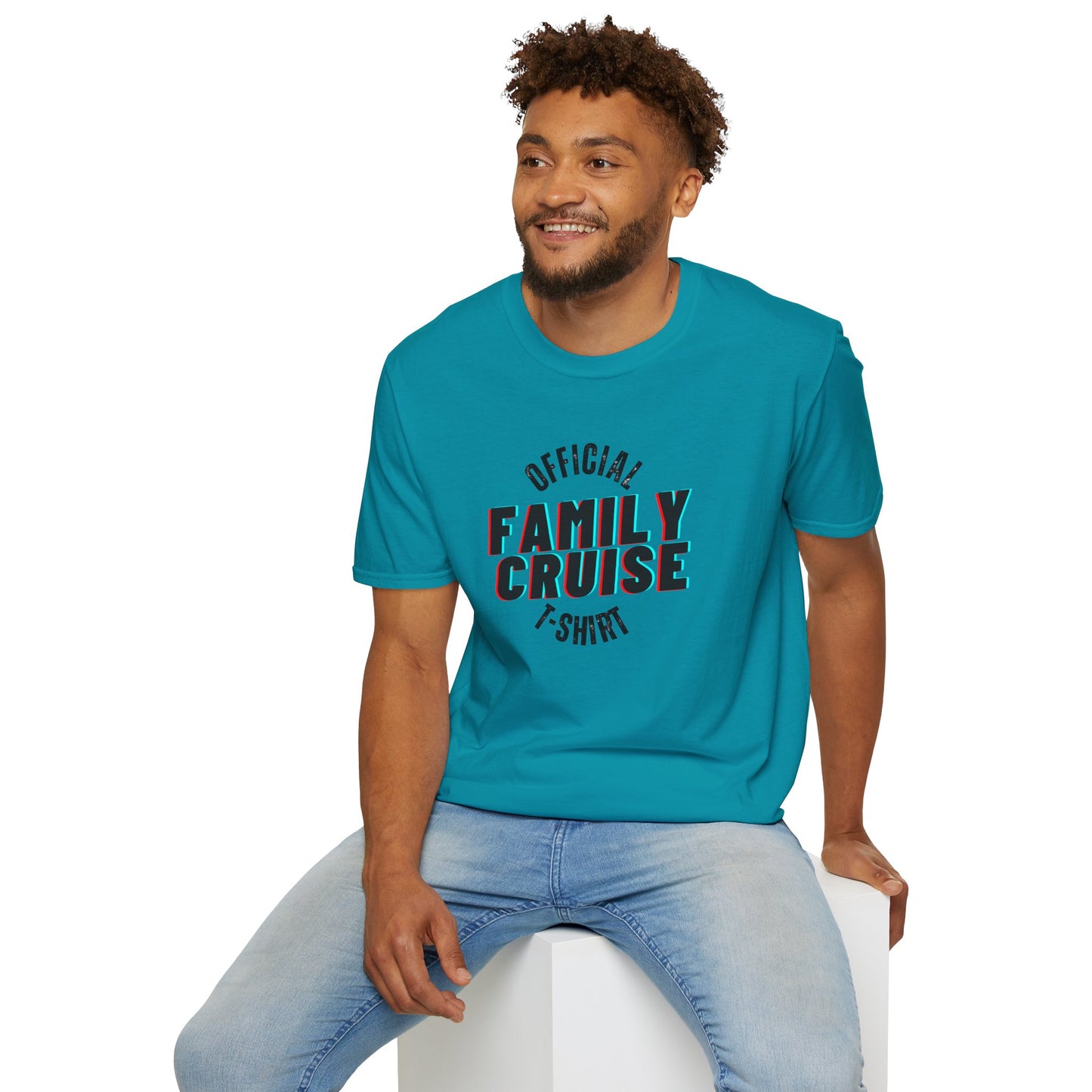 “Official Family Cruise" T-Shirt | 1980s Retro Cruise Tee for Families & Groups