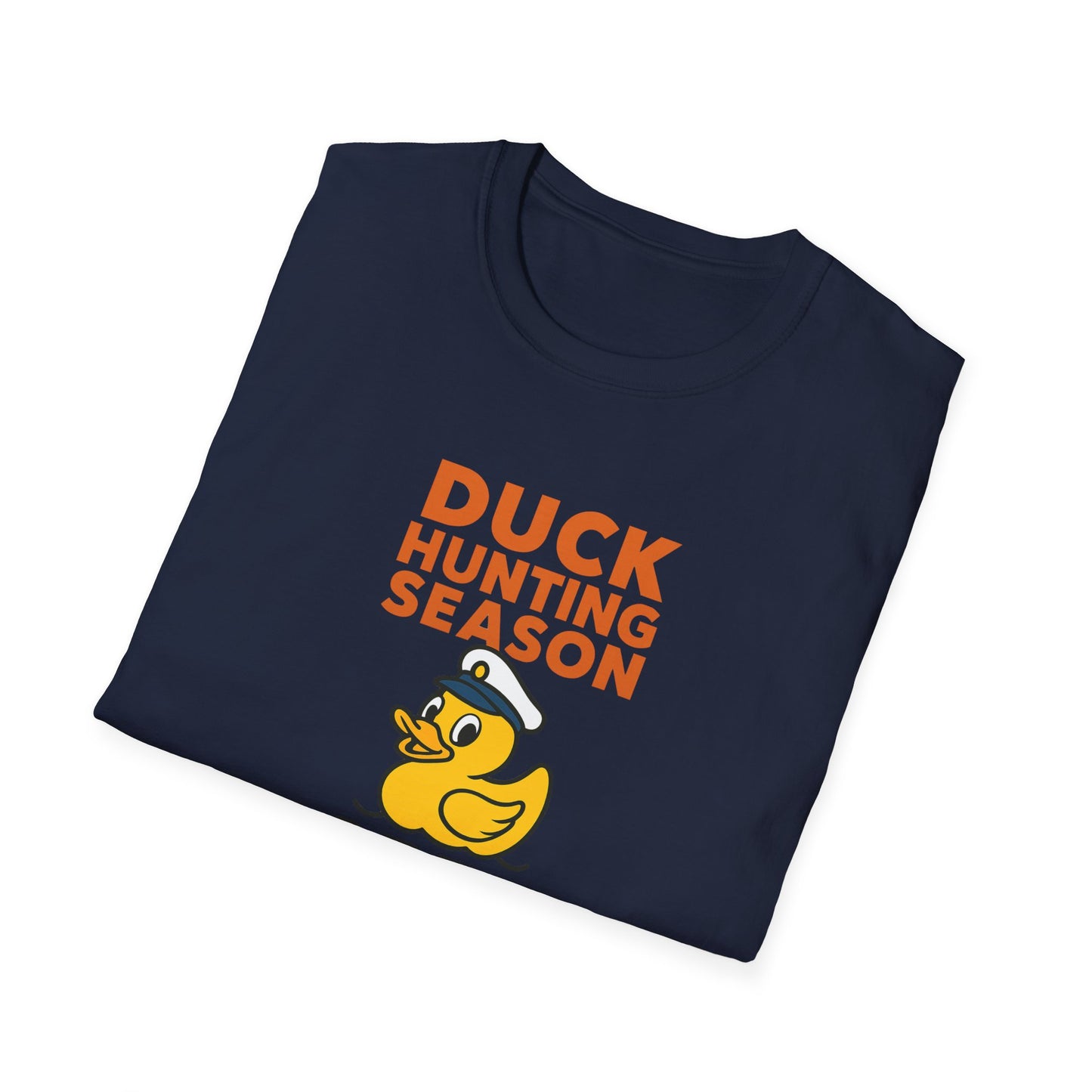 Duck Hunting Season Open – Retro Rubber Duck Captain Adults Unisex Cruise T-Shirt