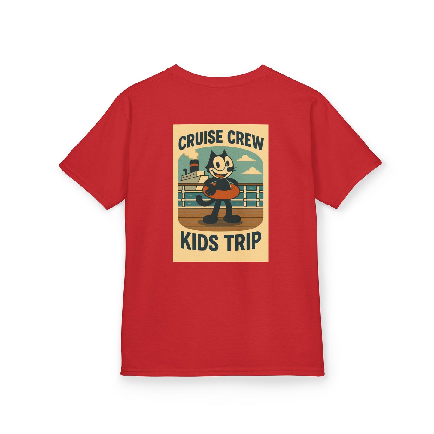 Cruise Crew – Kids Trip Ship Deck Vintage Cartoon T-Shirt (Public Domain Felix the Cat)