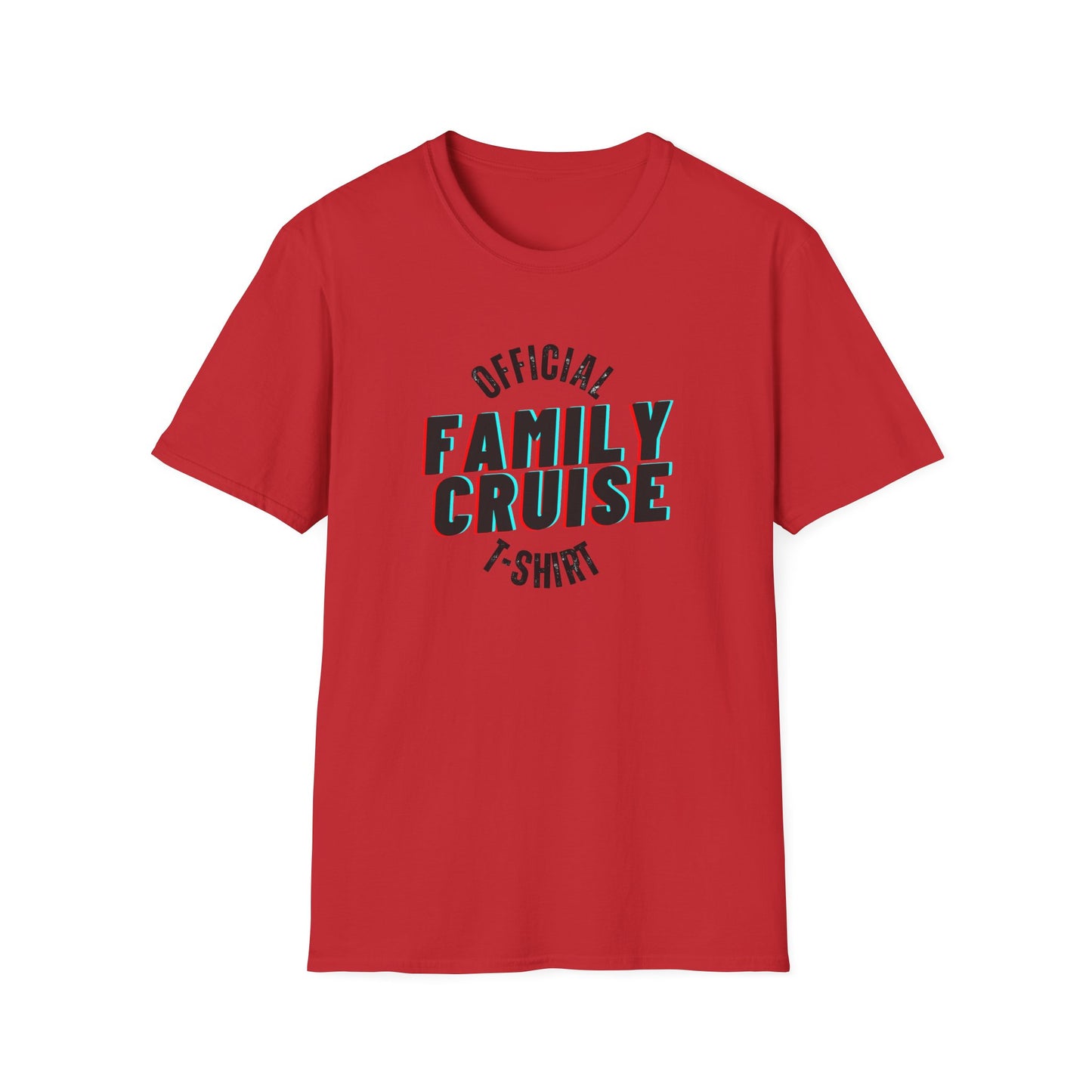 “Official Family Cruise" T-Shirt | 1980s Retro Cruise Tee for Families & Groups