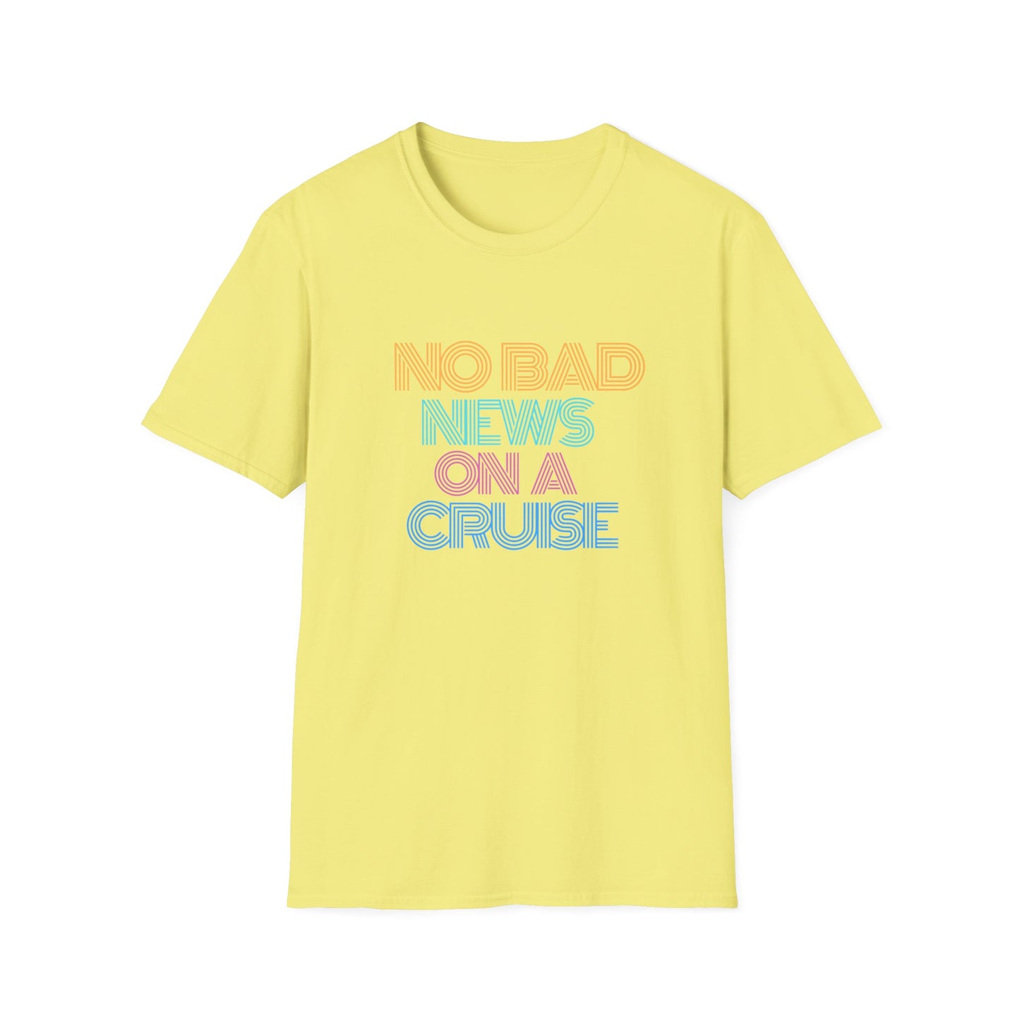 “No Bad News on a Cruise" T-Shirt | Fun Cruise Vacation Tee for Men & Women”