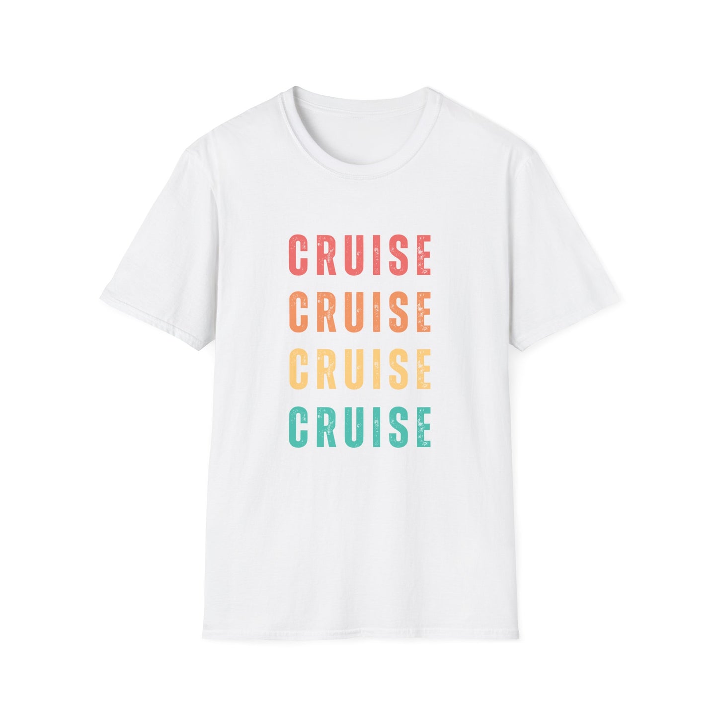 “Cruise Cruise Cruise Cruise" T-Shirt | Fun Multicolor Cruise Vacation Tee