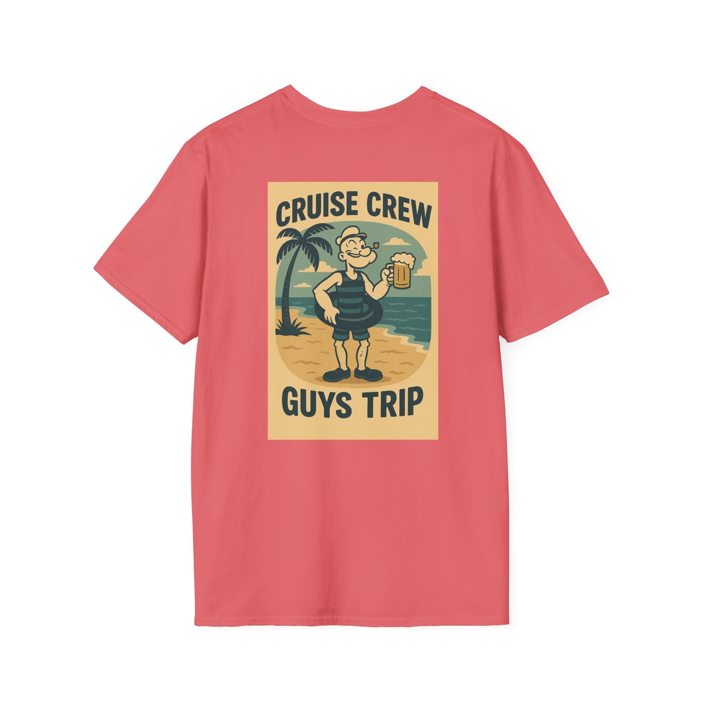 Cruise Crew – Guys Trip Beach Vintage Cartoon T-Shirt (Public Domain Popeye)