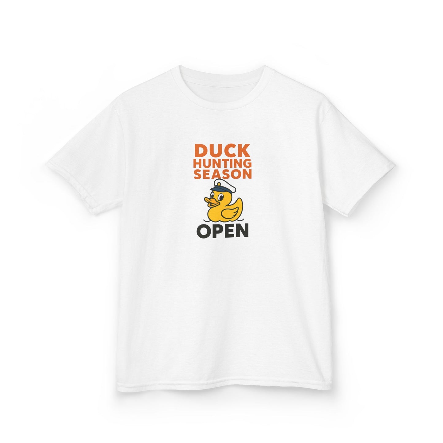 Duck Hunting Season Open – Retro Rubber Duck Captain Kids Cruise T-Shirt