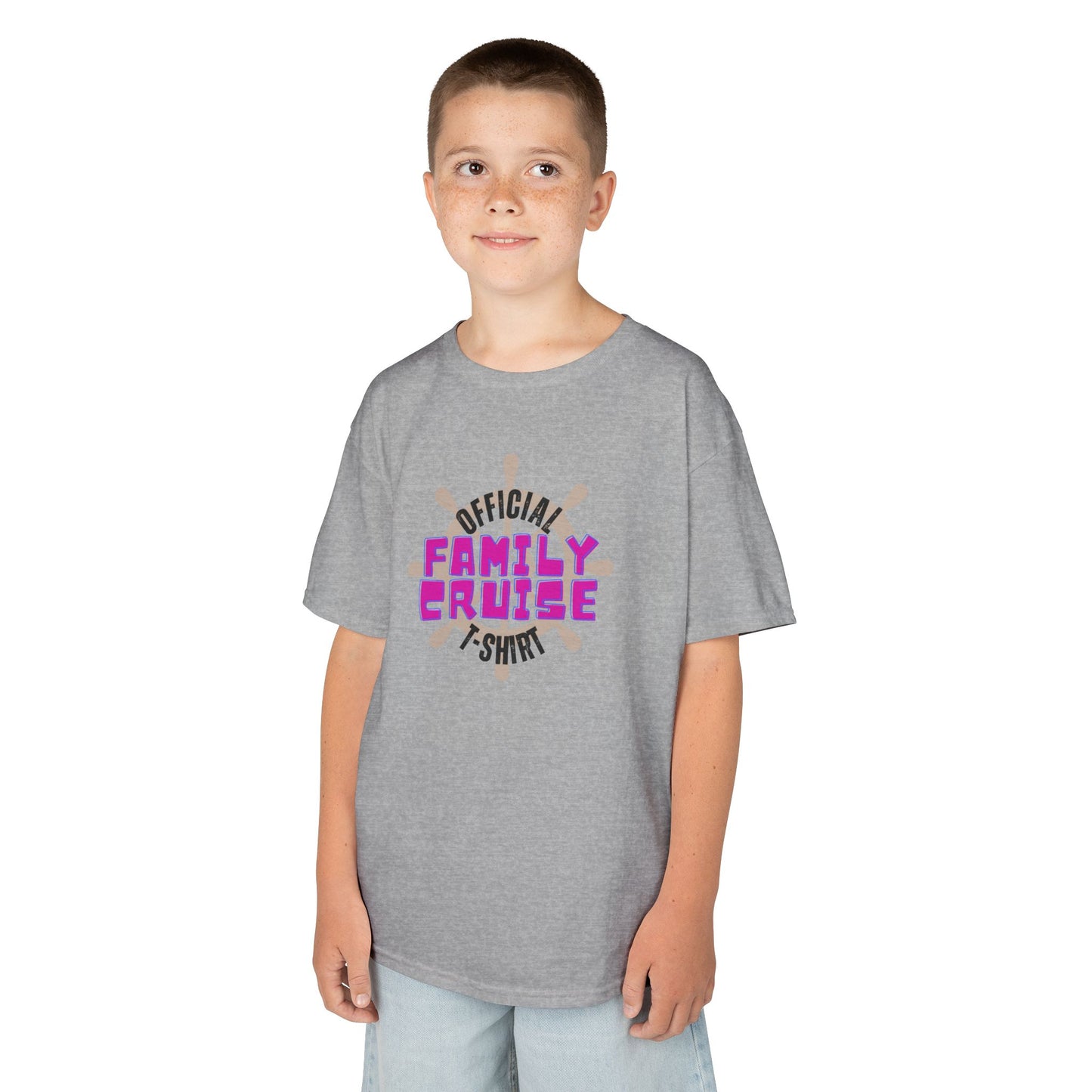 "Official Family Cruise Shirt" (1960s Style) Kids Heavy Cotton Tee