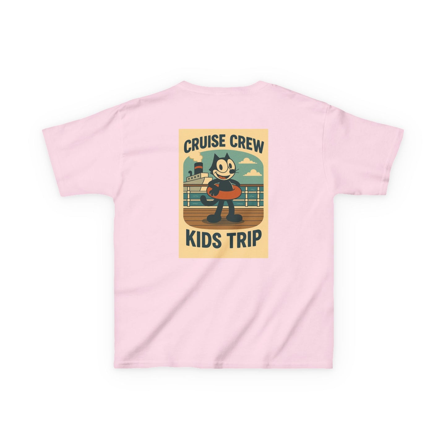 Cruise Crew – Kids Trip Ship Deck Vintage Cartoon T-Shirt (Public Domain Felix the Cat)