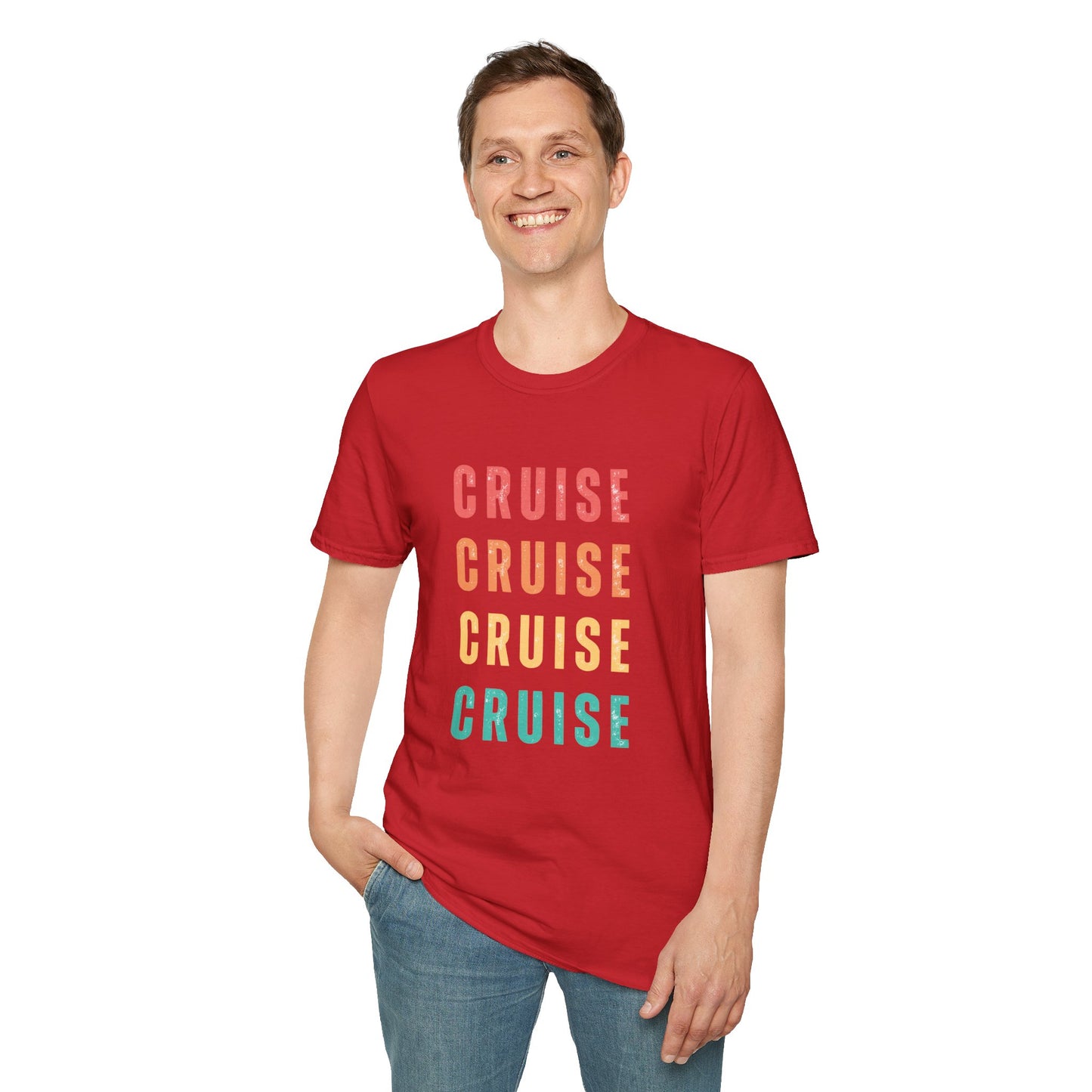 “Cruise Cruise Cruise Cruise" T-Shirt | Fun Multicolor Cruise Vacation Tee