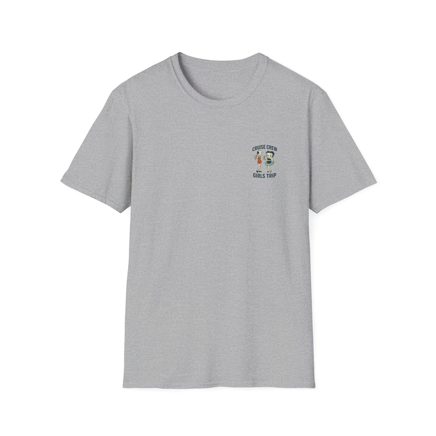 Cruise Crew – Girls Trip Ship Deck Vintage Cartoon T-Shirt (Public Domain Betty Boop & Olive Oyl)