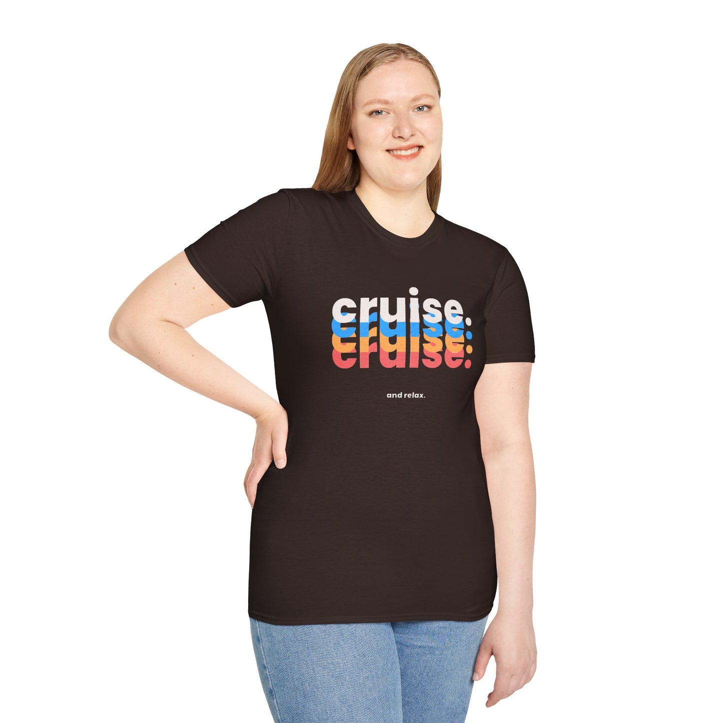 “Cruise and Relax" T-Shirt | Casual Cruise Vacation Tee for Men & Women