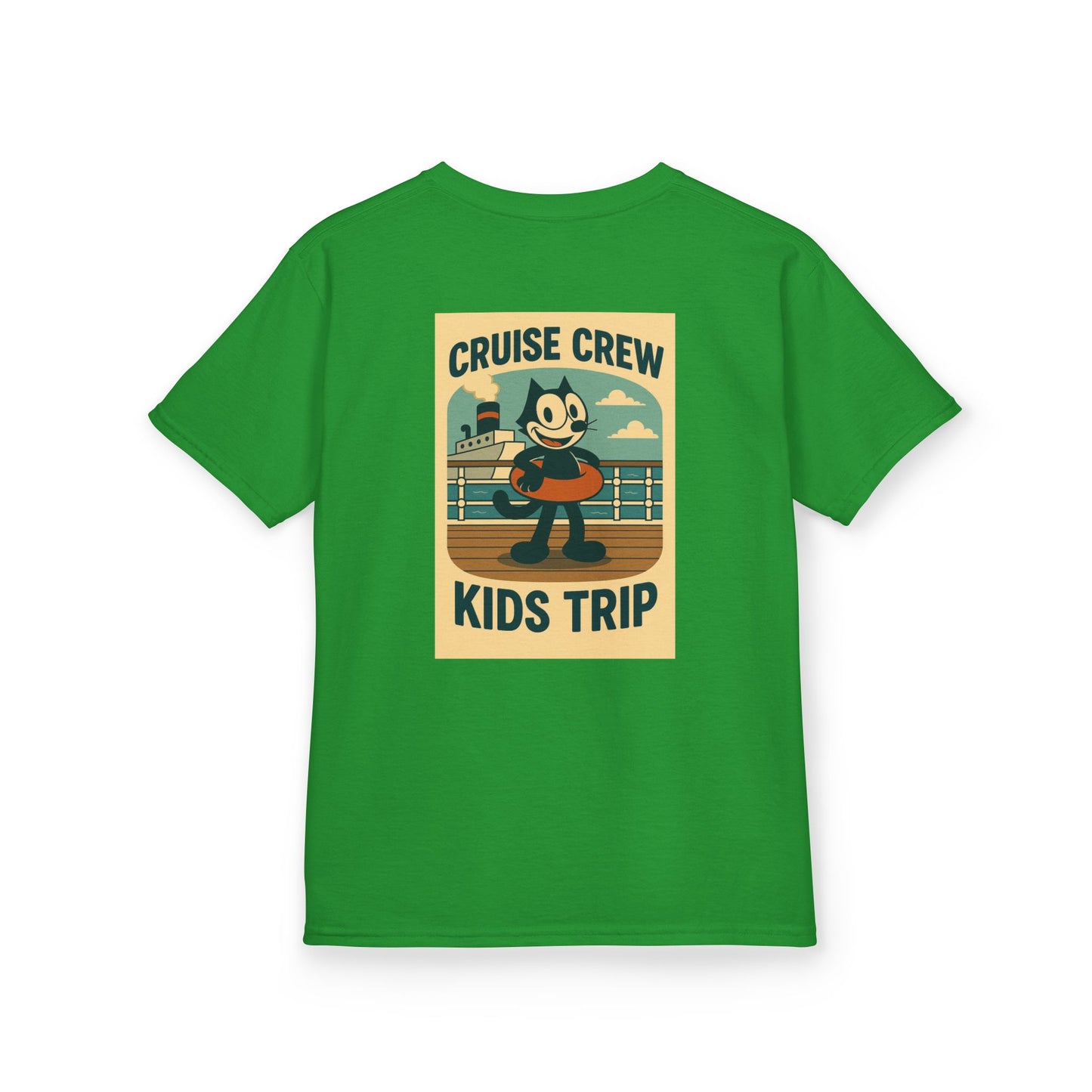 Cruise Crew – Kids Trip Ship Deck Vintage Cartoon T-Shirt (Public Domain Felix the Cat)