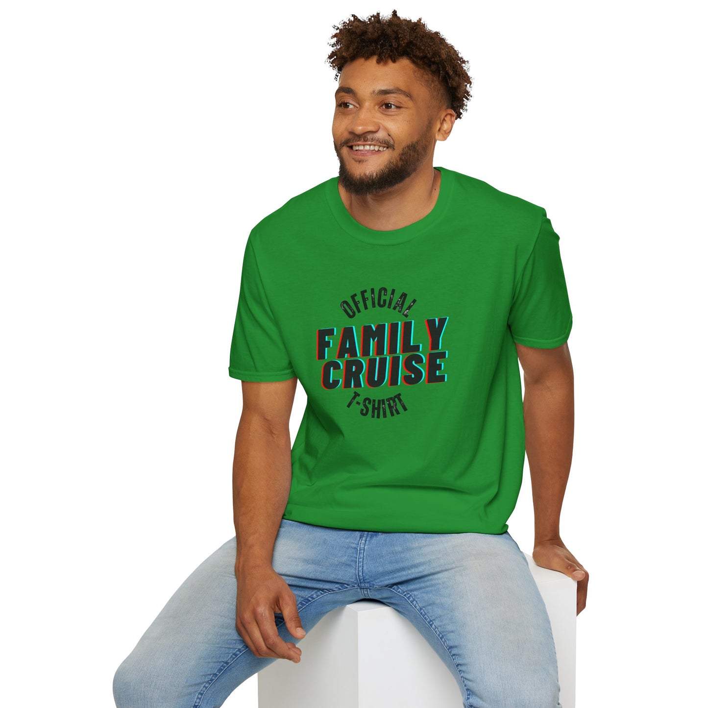 “Official Family Cruise" T-Shirt | 1980s Retro Cruise Tee for Families & Groups