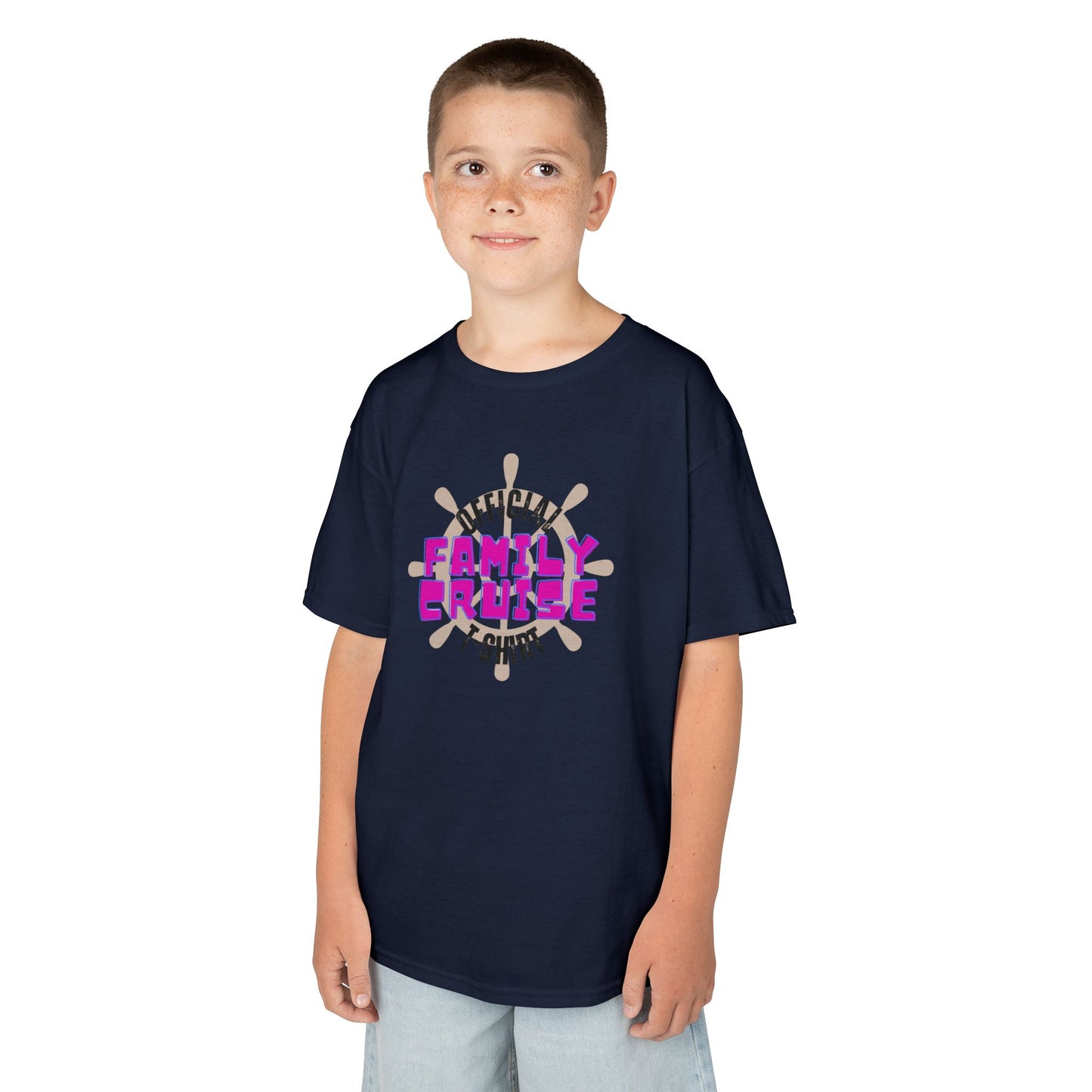 "Official Family Cruise Shirt" (1960s Style) Kids Heavy Cotton Tee