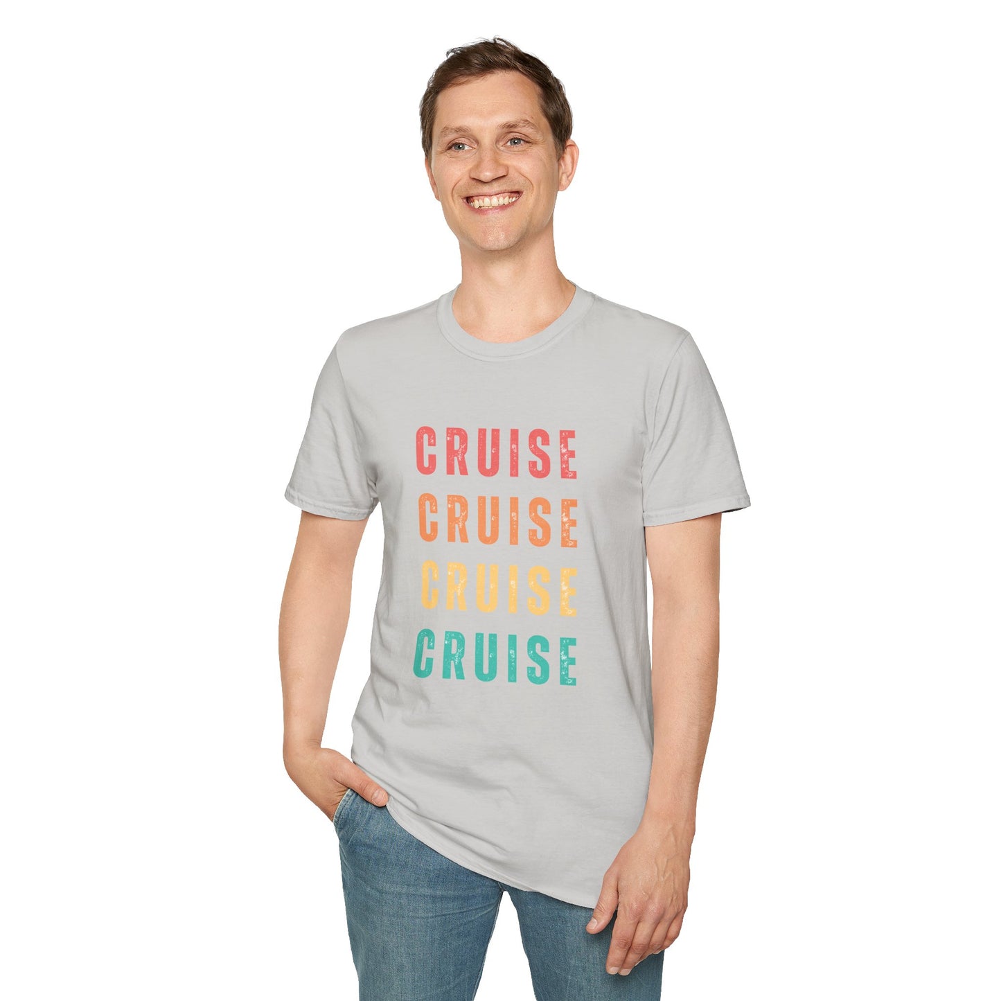 “Cruise Cruise Cruise Cruise" T-Shirt | Fun Multicolor Cruise Vacation Tee
