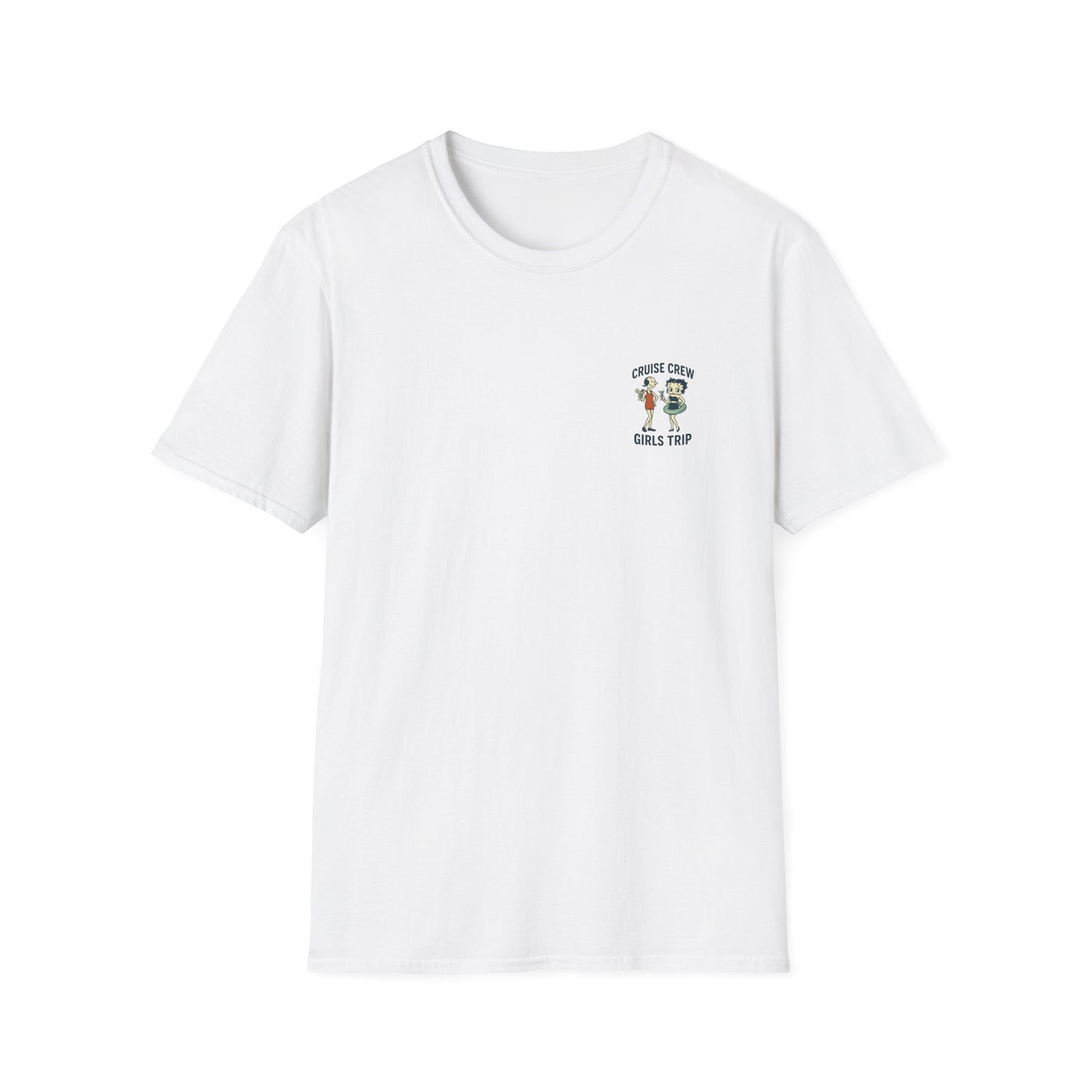 Cruise Crew – Girls Trip Ship Deck Vintage Cartoon T-Shirt (Public Domain Betty Boop & Olive Oyl)