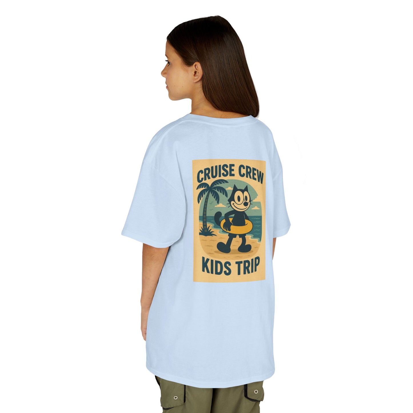 Cruise Crew – Kids Trip Beach Vintage Cartoon T-Shirt (Public Domain Felix the Cat)