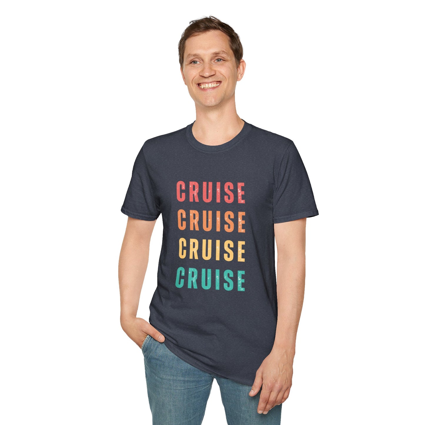 “Cruise Cruise Cruise Cruise" T-Shirt | Fun Multicolor Cruise Vacation Tee