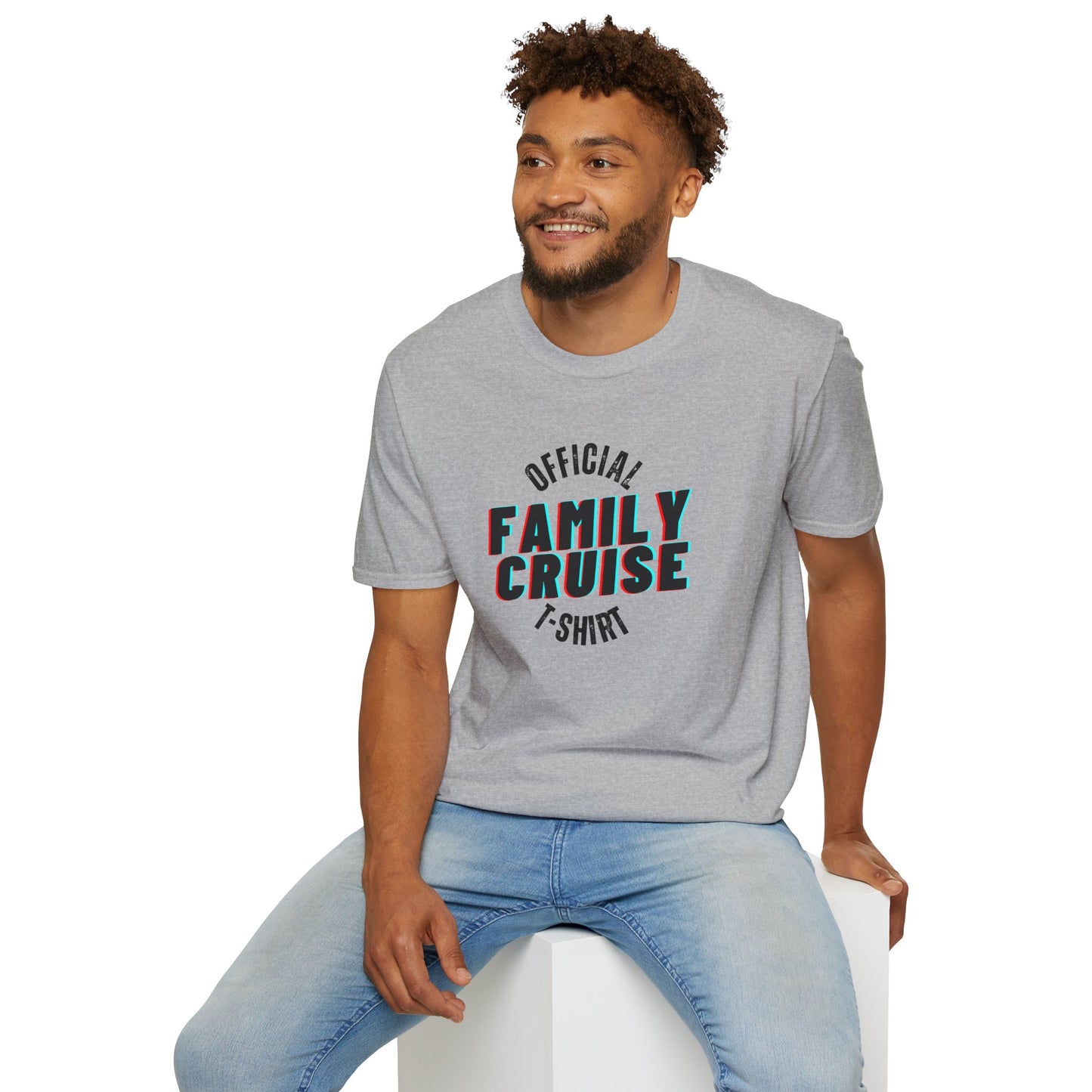 “Official Family Cruise" T-Shirt | 1980s Retro Cruise Tee for Families & Groups