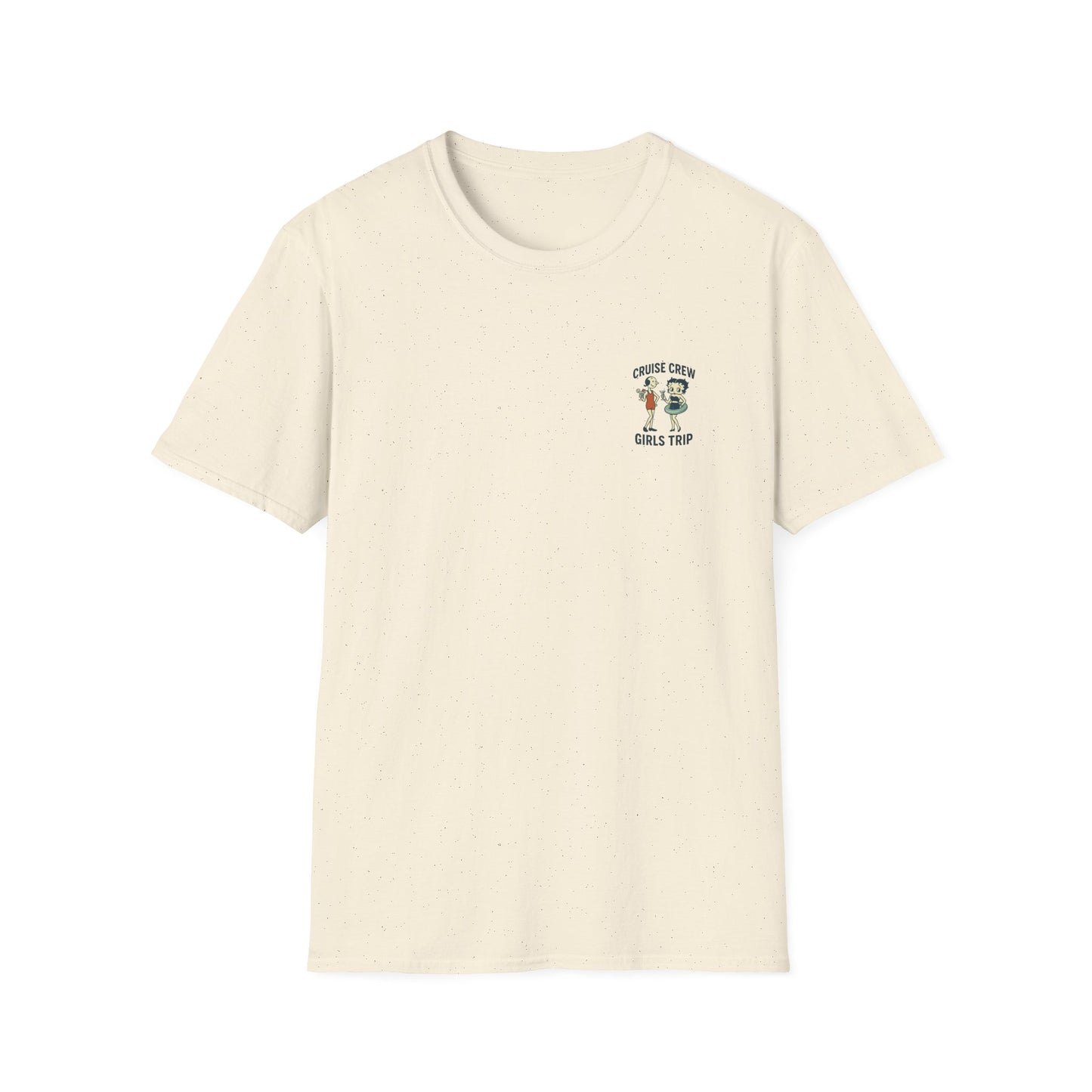 Cruise Crew – Girls Trip Beach Vintage Cartoon T-Shirt (Public Domain Betty Boop & Olive Oyl)