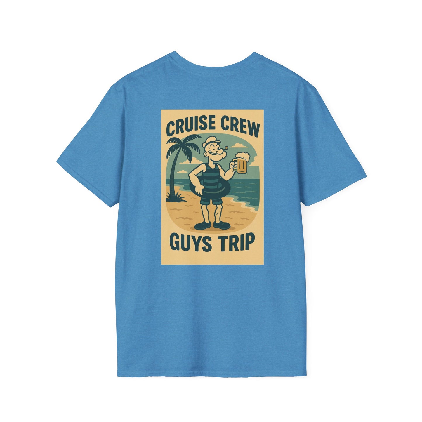 Cruise Crew – Guys Trip Beach Vintage Cartoon T-Shirt (Public Domain Popeye)