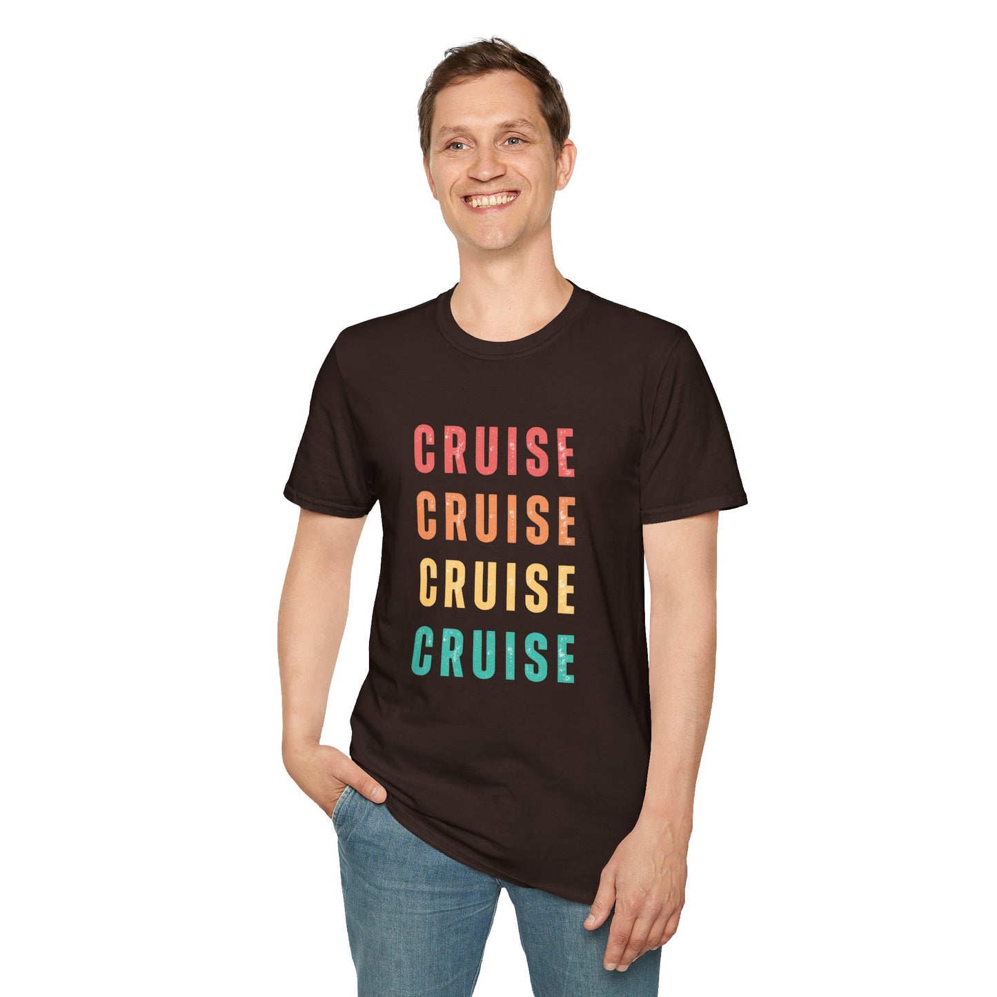 “Cruise Cruise Cruise Cruise" T-Shirt | Fun Multicolor Cruise Vacation Tee