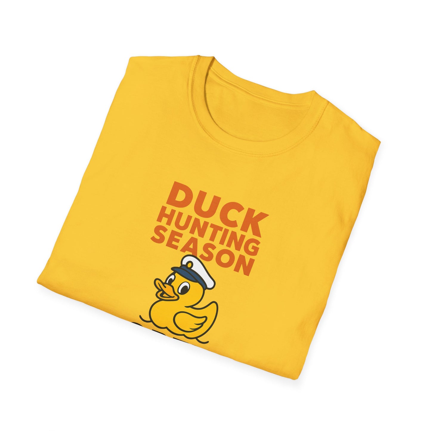 Duck Hunting Season Open – Retro Rubber Duck Captain Adults Unisex Cruise T-Shirt