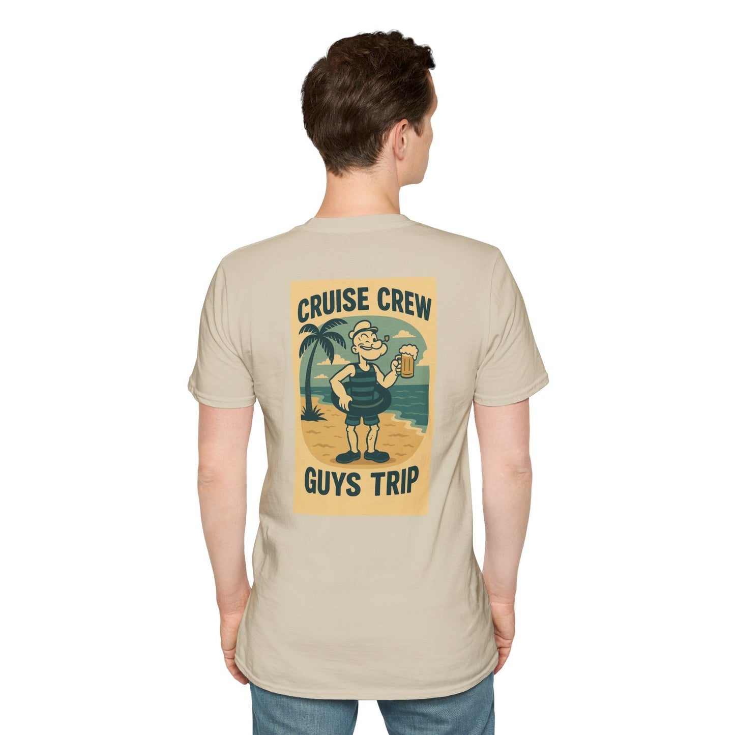 Cruise Crew – Guys Trip Beach Vintage Cartoon T-Shirt (Public Domain Popeye)