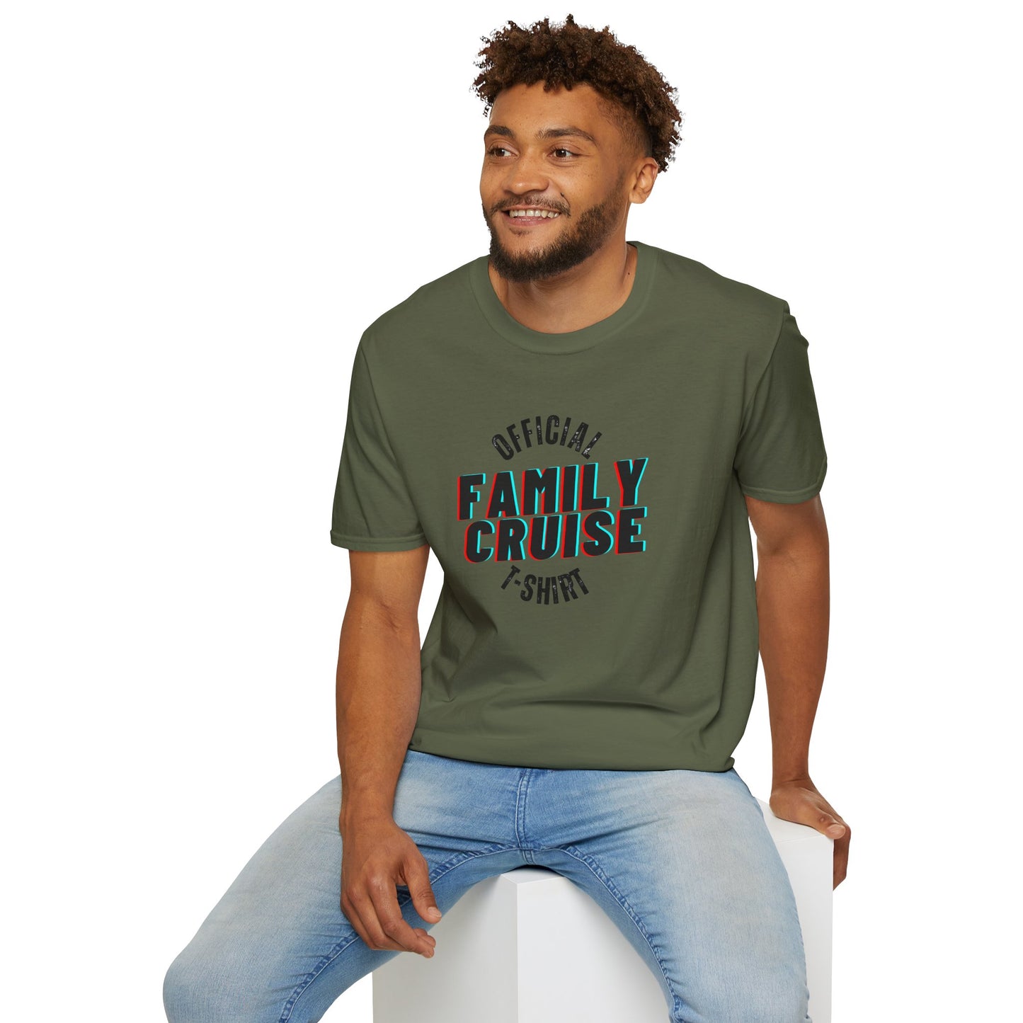 “Official Family Cruise" T-Shirt | 1980s Retro Cruise Tee for Families & Groups