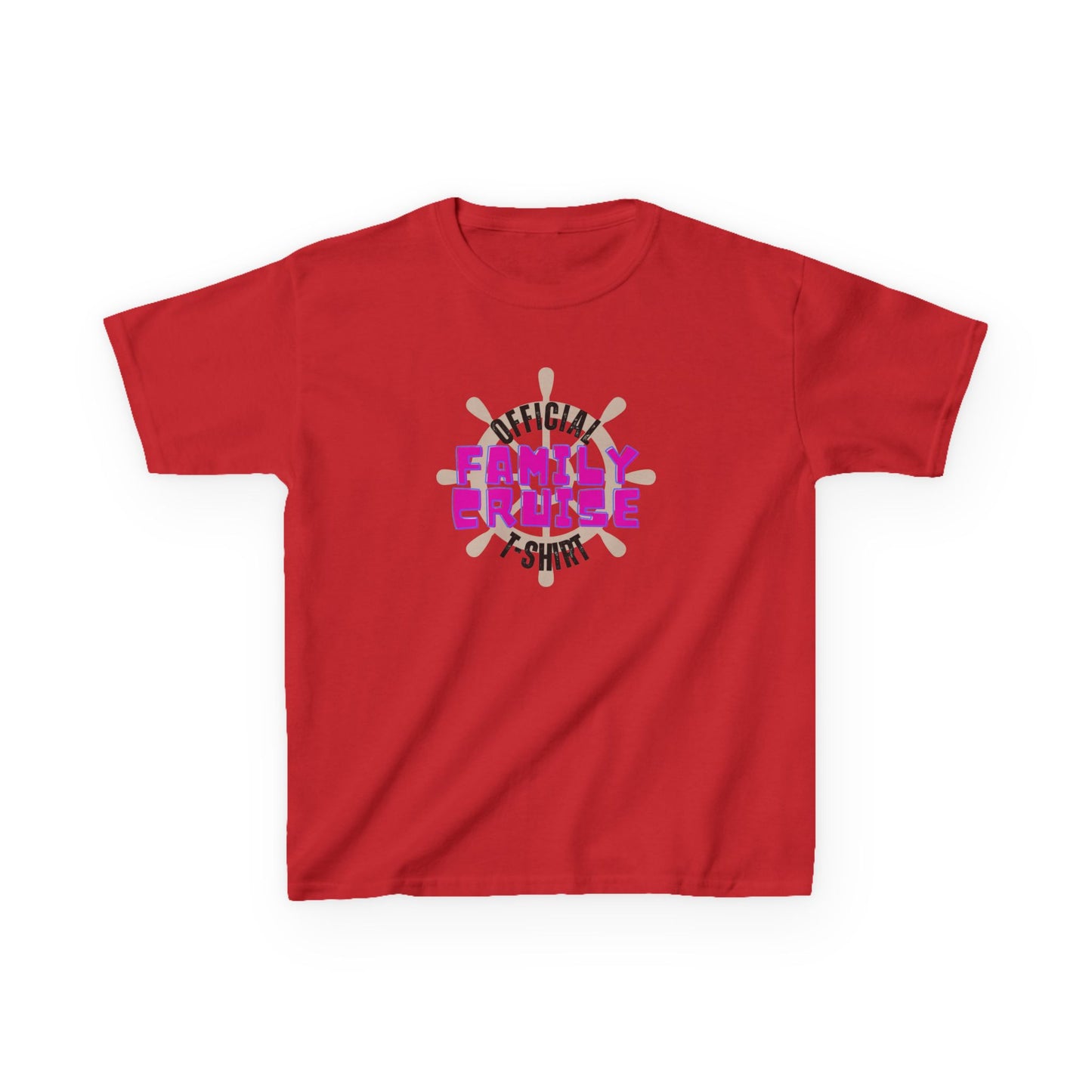 "Official Family Cruise Shirt" (1960s Style) Kids Heavy Cotton Tee