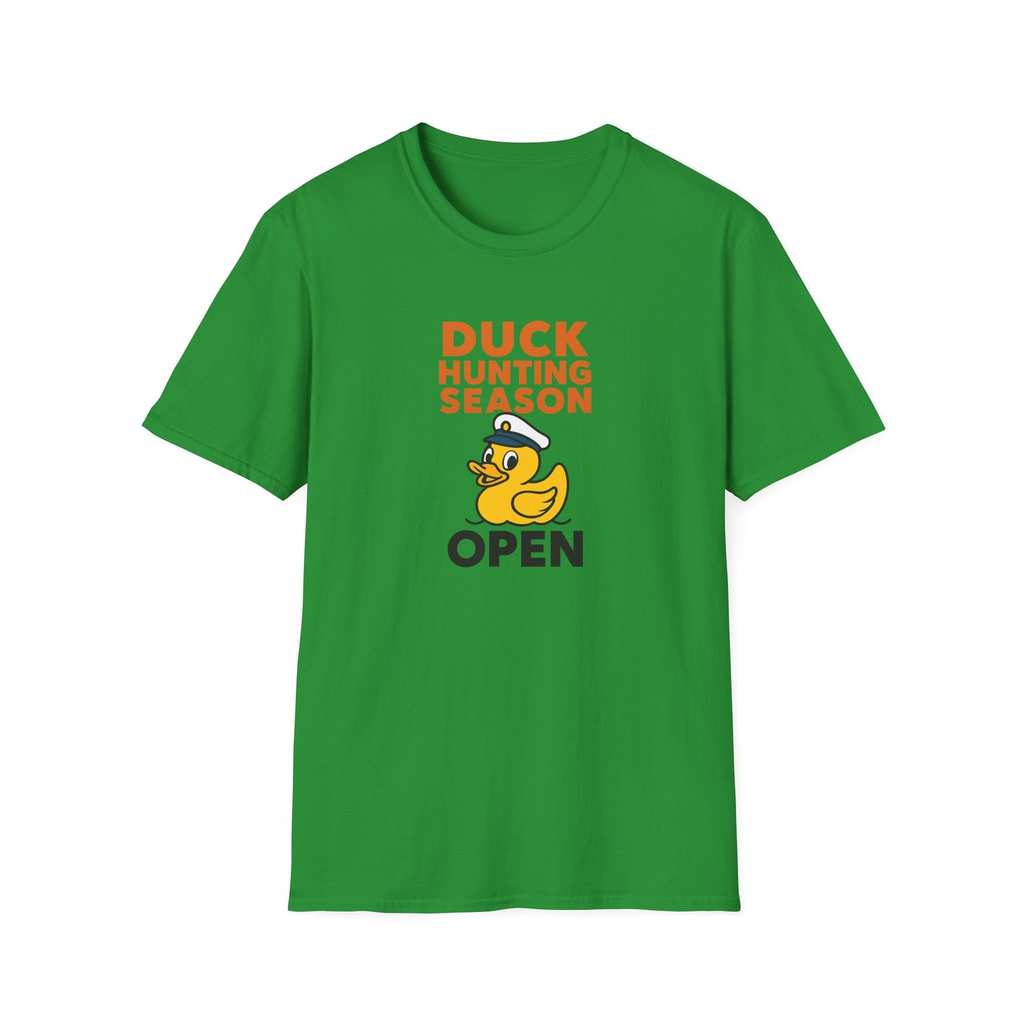 Duck Hunting Season Open – Retro Rubber Duck Captain Adults Unisex Cruise T-Shirt