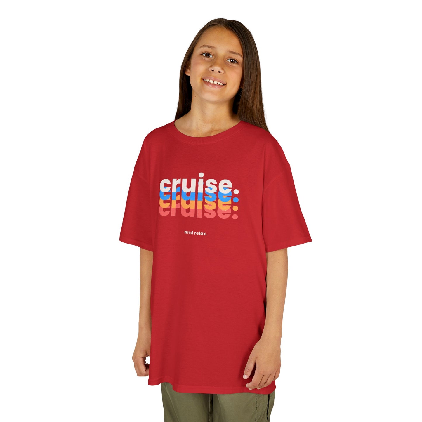 "Cruise Cruise Cruise... and Relax" Kids Heavy Cotton Tee