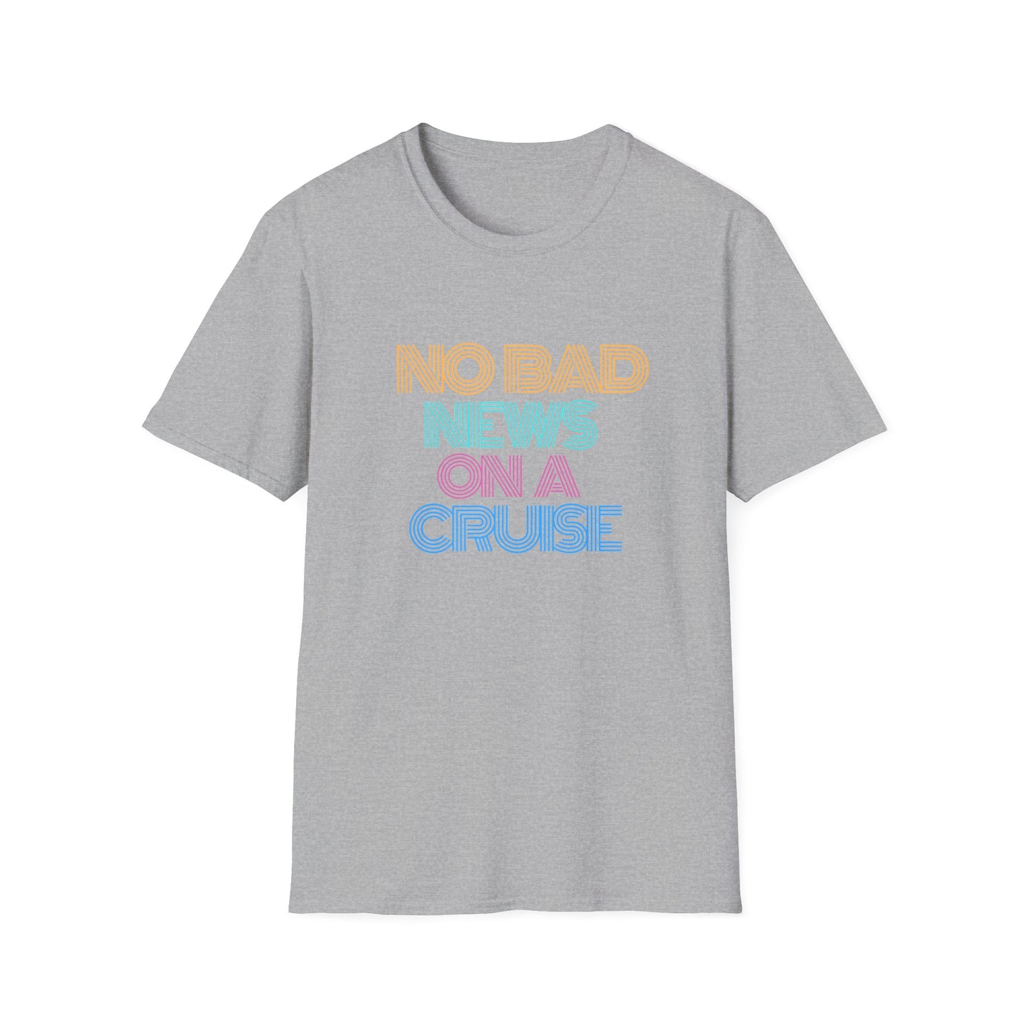 “No Bad News on a Cruise" T-Shirt | Fun Cruise Vacation Tee for Men & Women”
