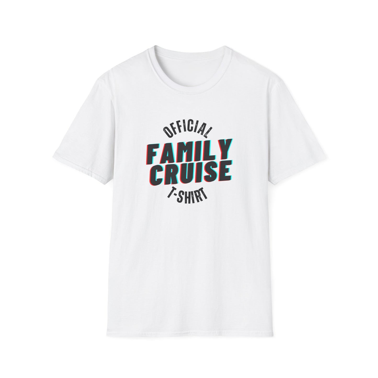 “Official Family Cruise" T-Shirt | 1980s Retro Cruise Tee for Families & Groups
