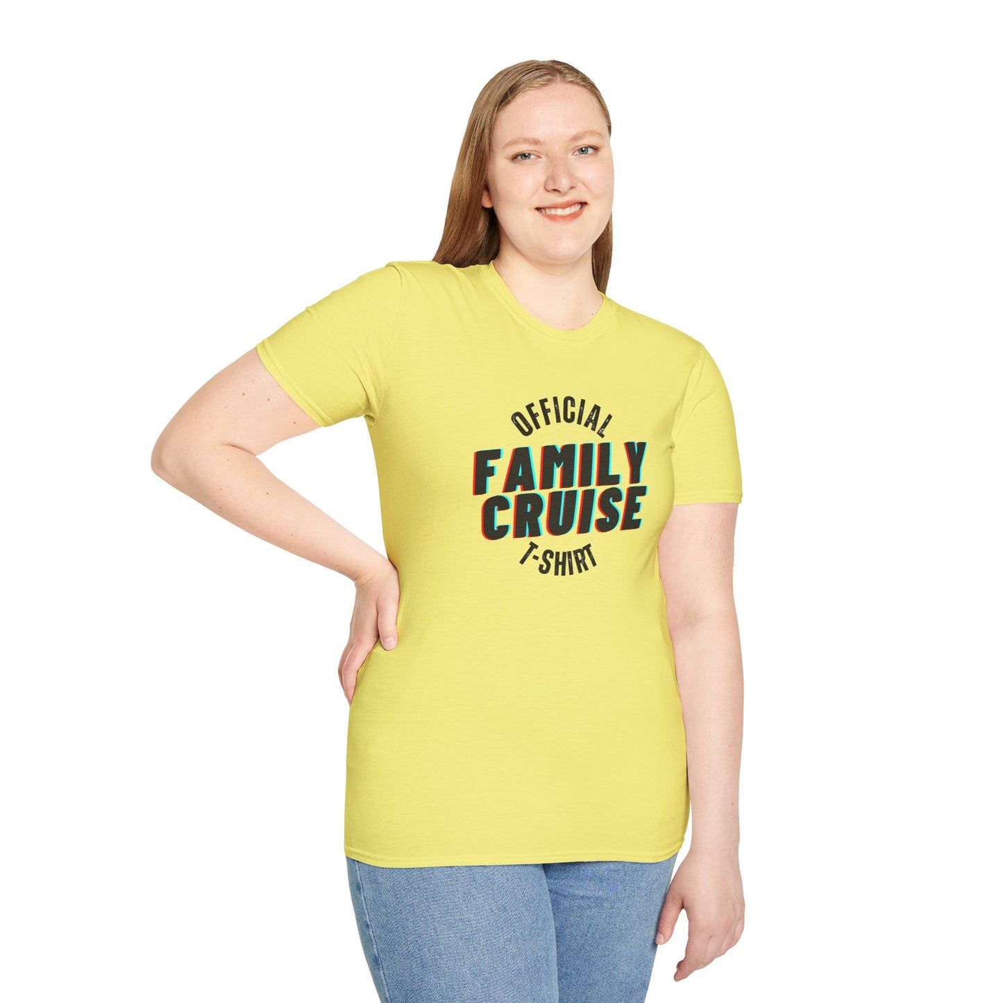 “Official Family Cruise" T-Shirt | 1980s Retro Cruise Tee for Families & Groups