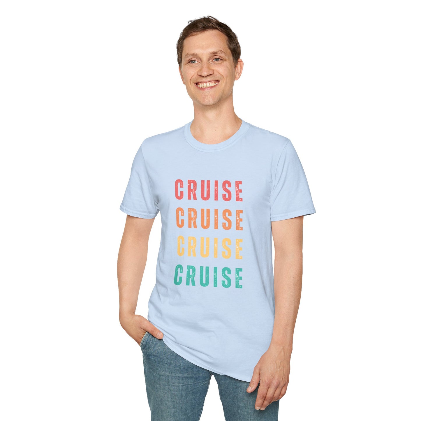 “Cruise Cruise Cruise Cruise" T-Shirt | Fun Multicolor Cruise Vacation Tee