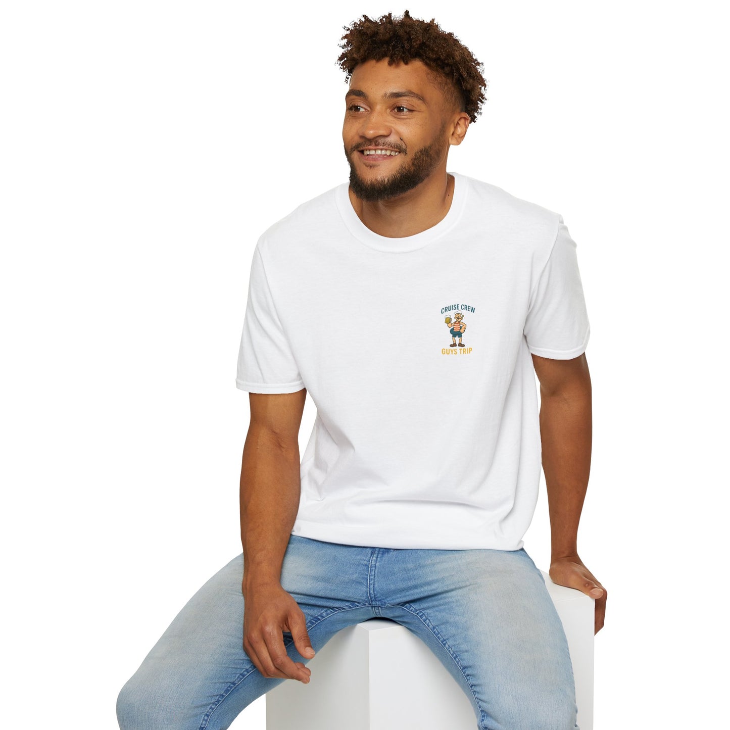 Cruise Crew – Guys Trip Beach Vintage Cartoon T-Shirt (Public Domain Popeye)