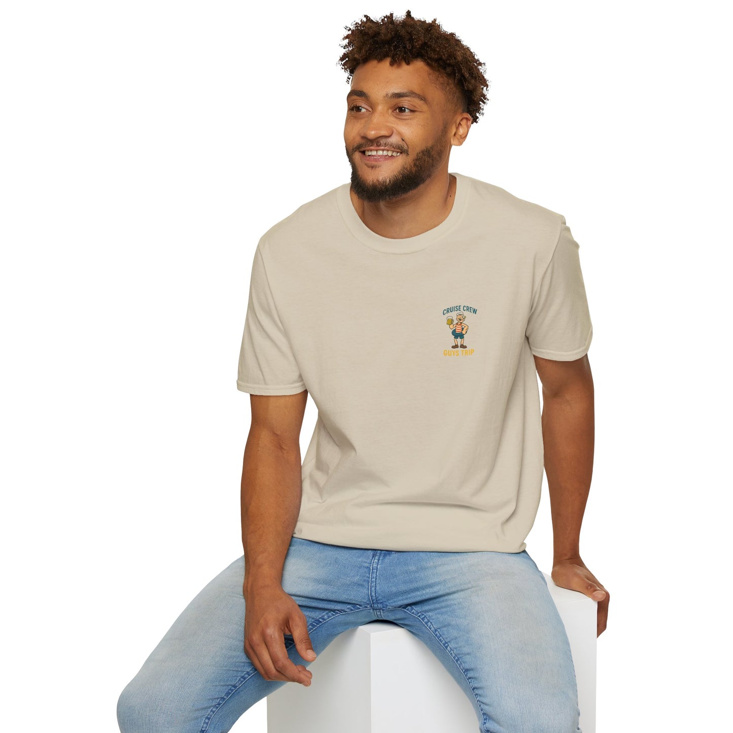 Cruise Crew – Guys Trip Beach Vintage Cartoon T-Shirt (Public Domain Popeye)