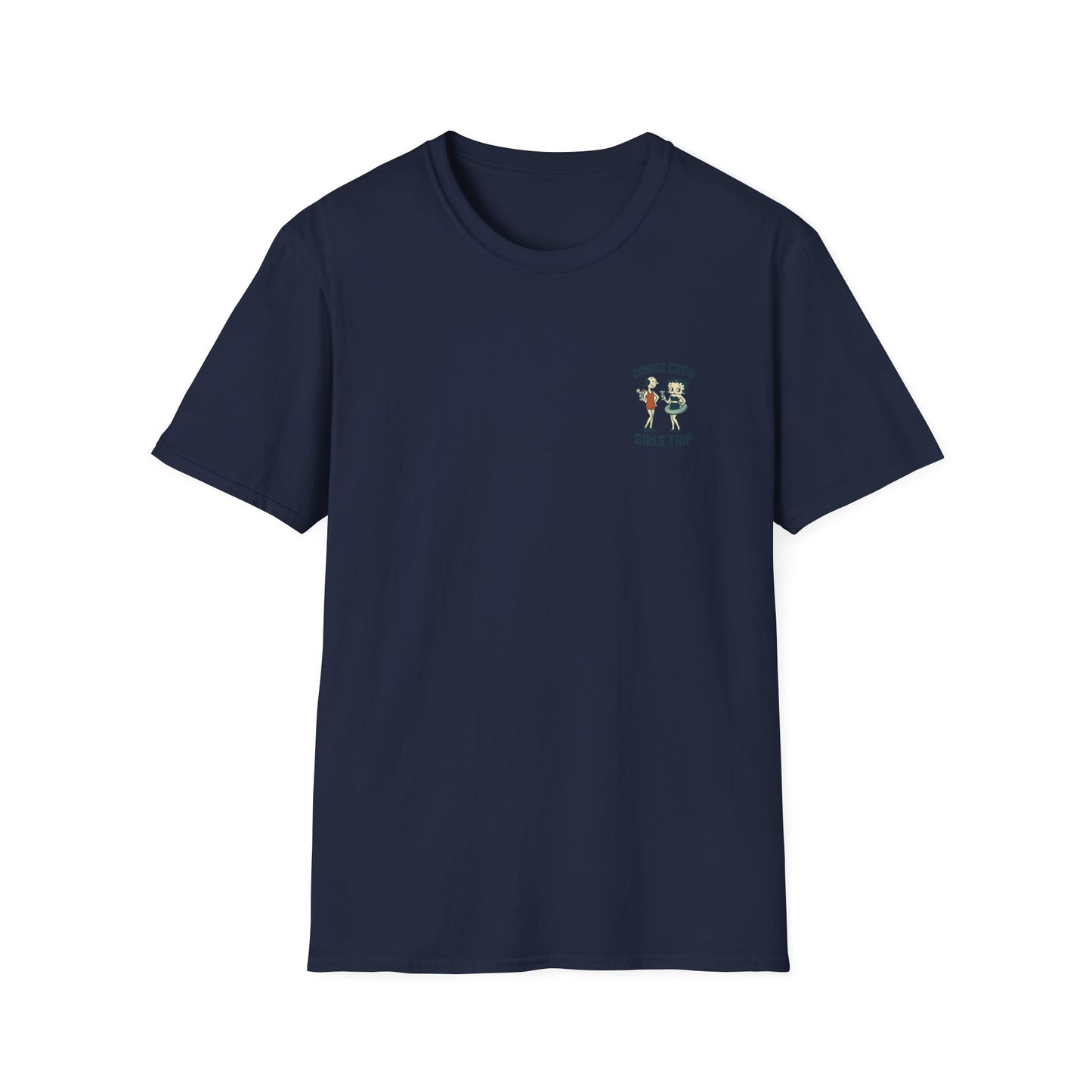 Cruise Crew – Girls Trip Beach Vintage Cartoon T-Shirt (Public Domain Betty Boop & Olive Oyl)