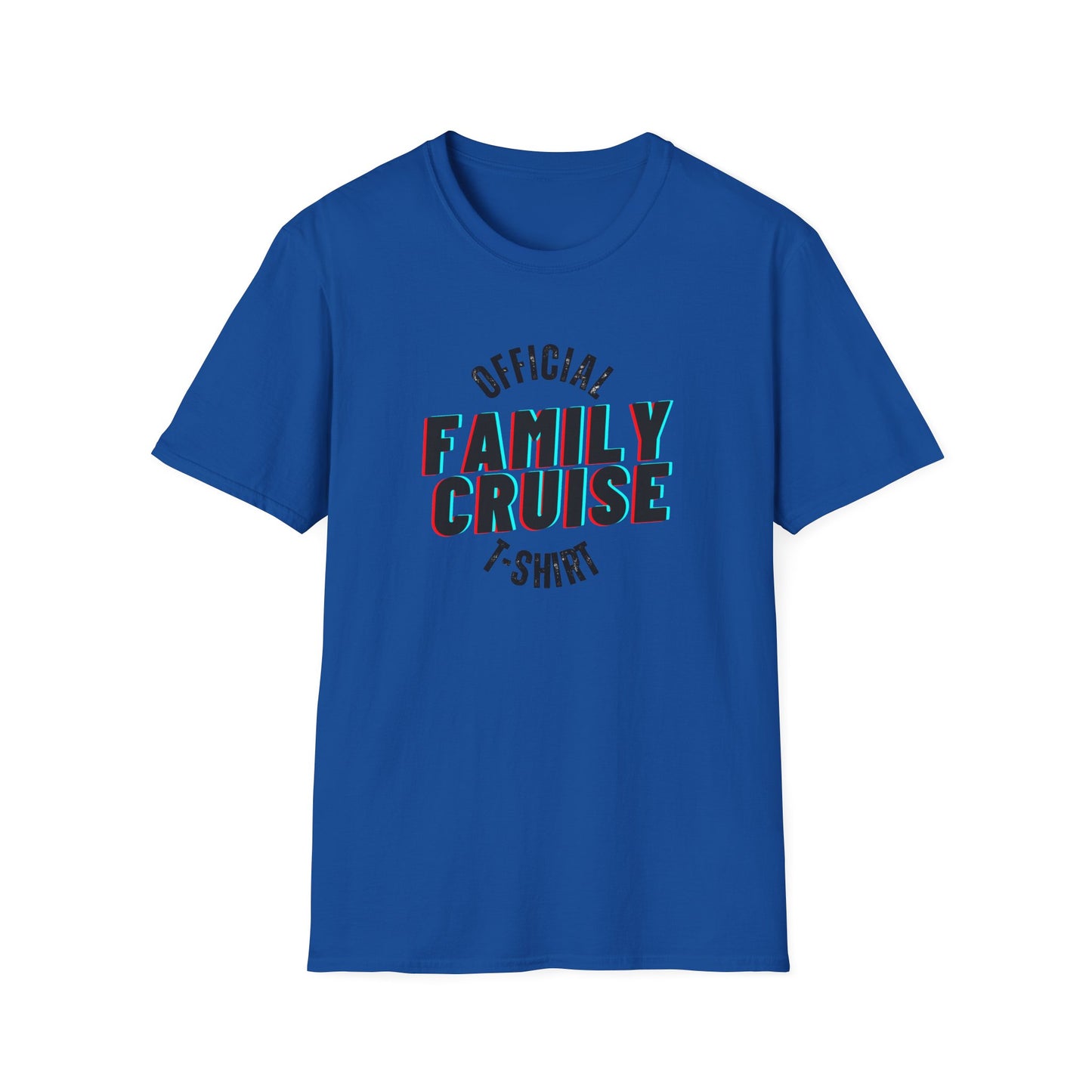 “Official Family Cruise" T-Shirt | 1980s Retro Cruise Tee for Families & Groups