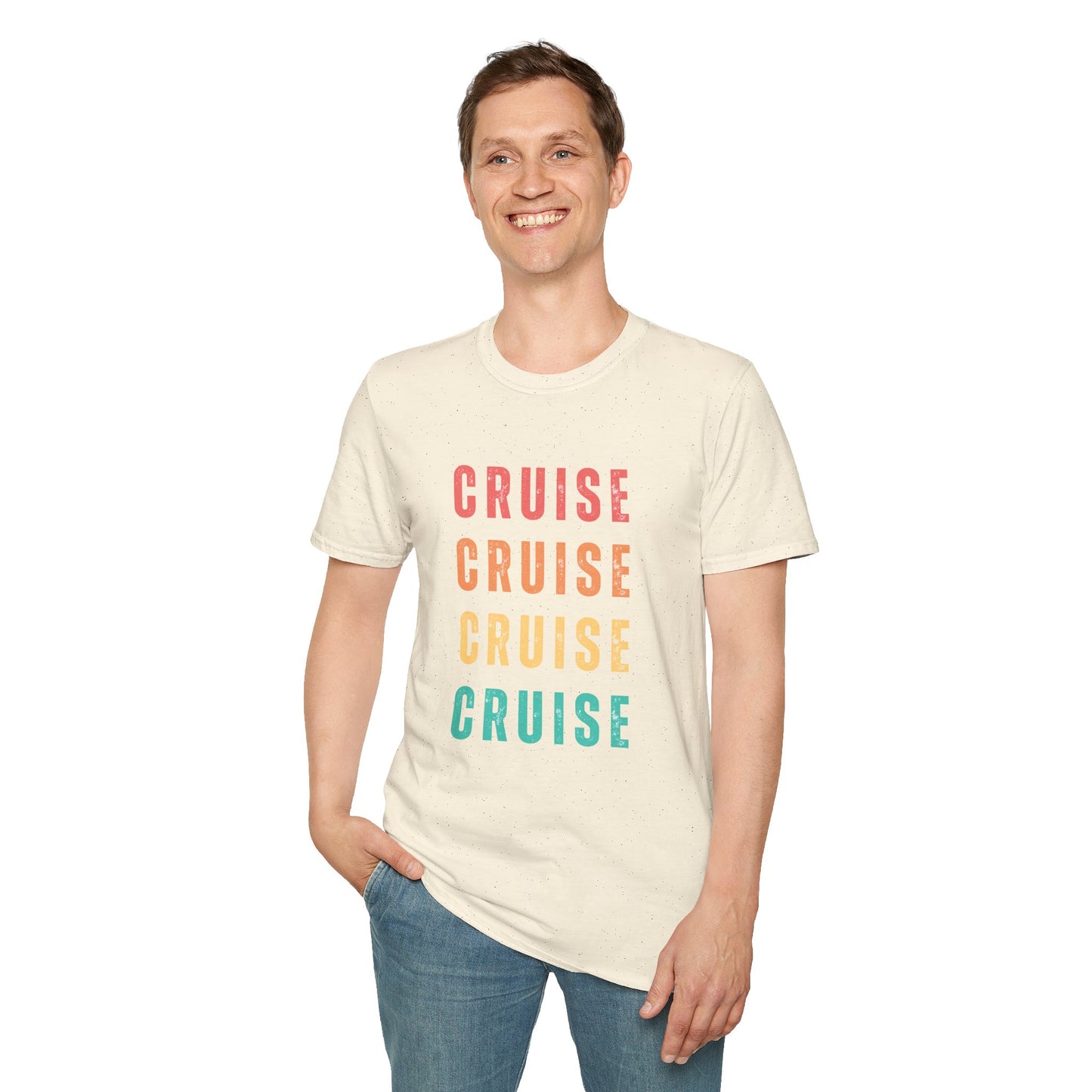 “Cruise Cruise Cruise Cruise" T-Shirt | Fun Multicolor Cruise Vacation Tee