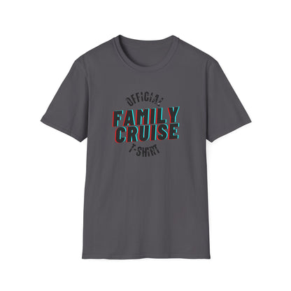 “Official Family Cruise" T-Shirt | 1980s Retro Cruise Tee for Families & Groups