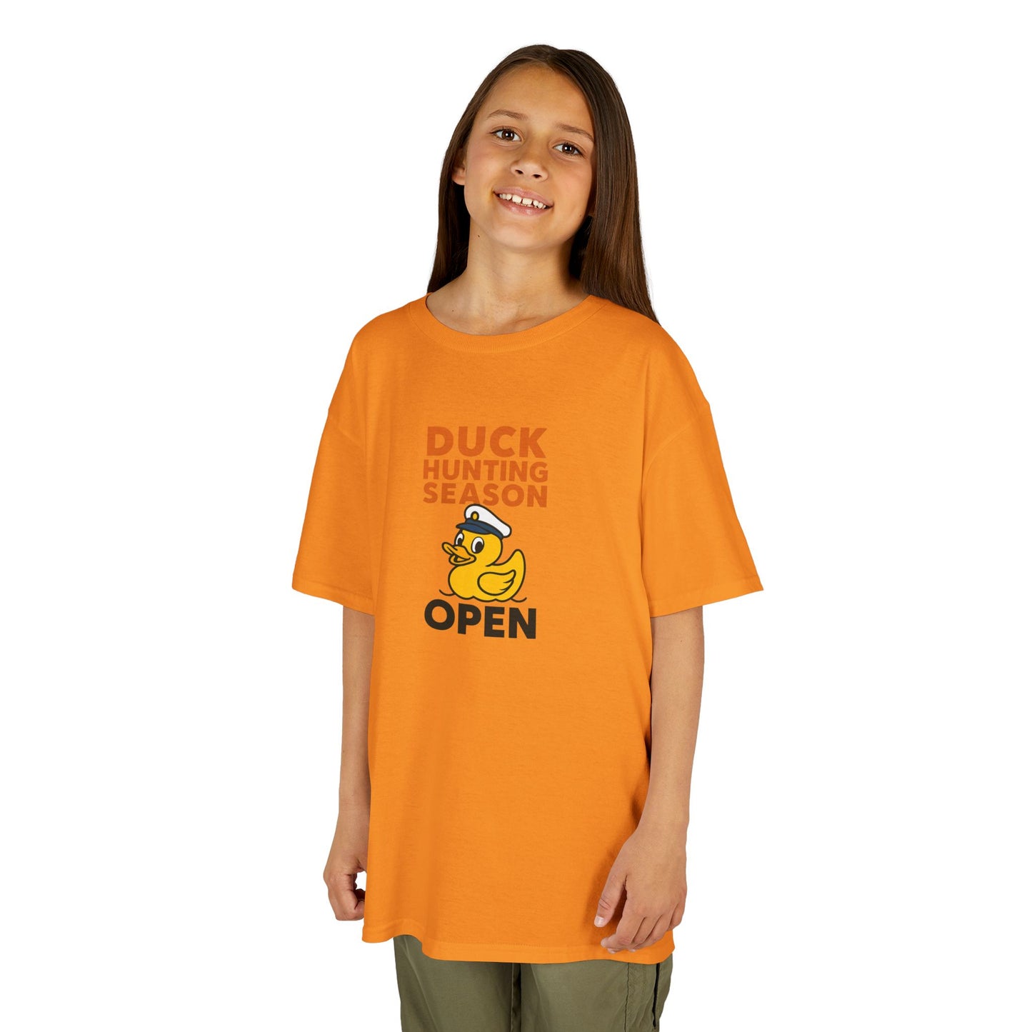 Duck Hunting Season Open – Retro Rubber Duck Captain Kids Cruise T-Shirt