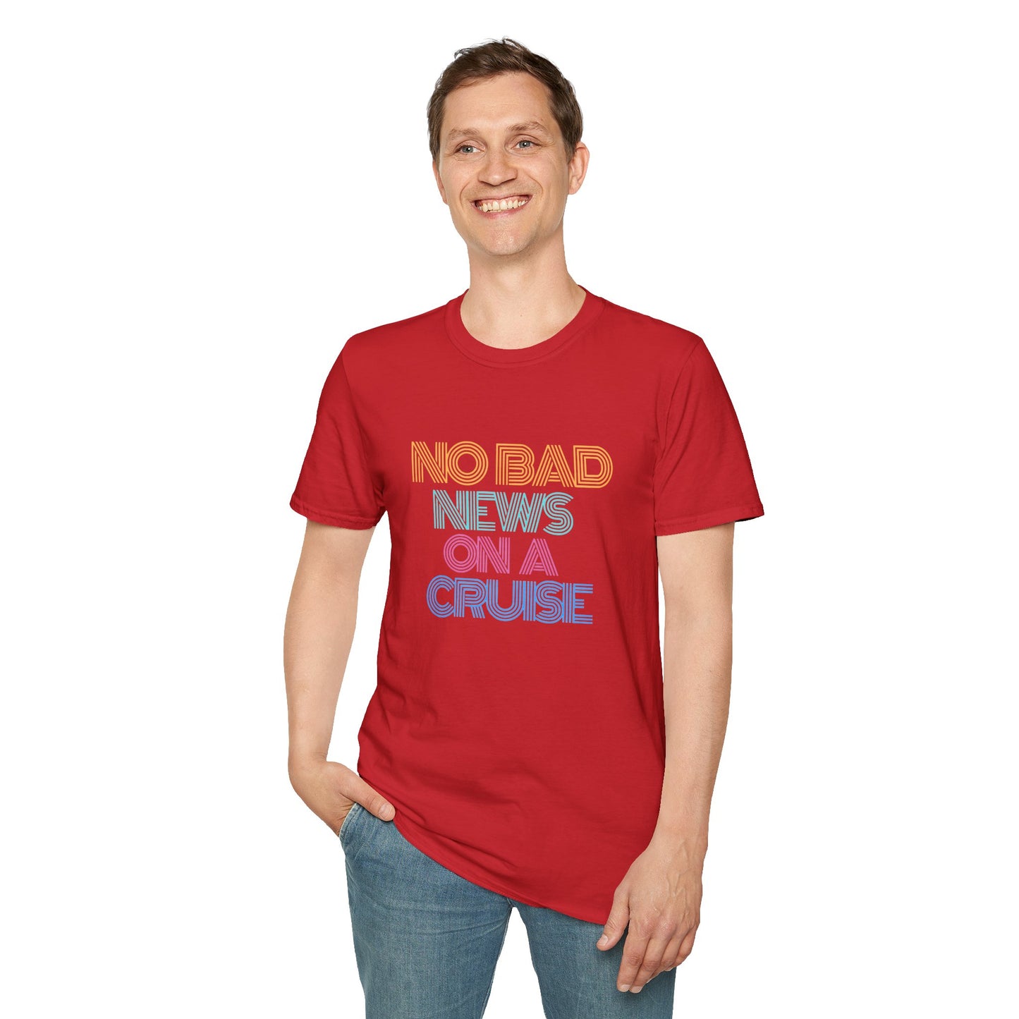 “No Bad News on a Cruise" T-Shirt | Fun Cruise Vacation Tee for Men & Women”