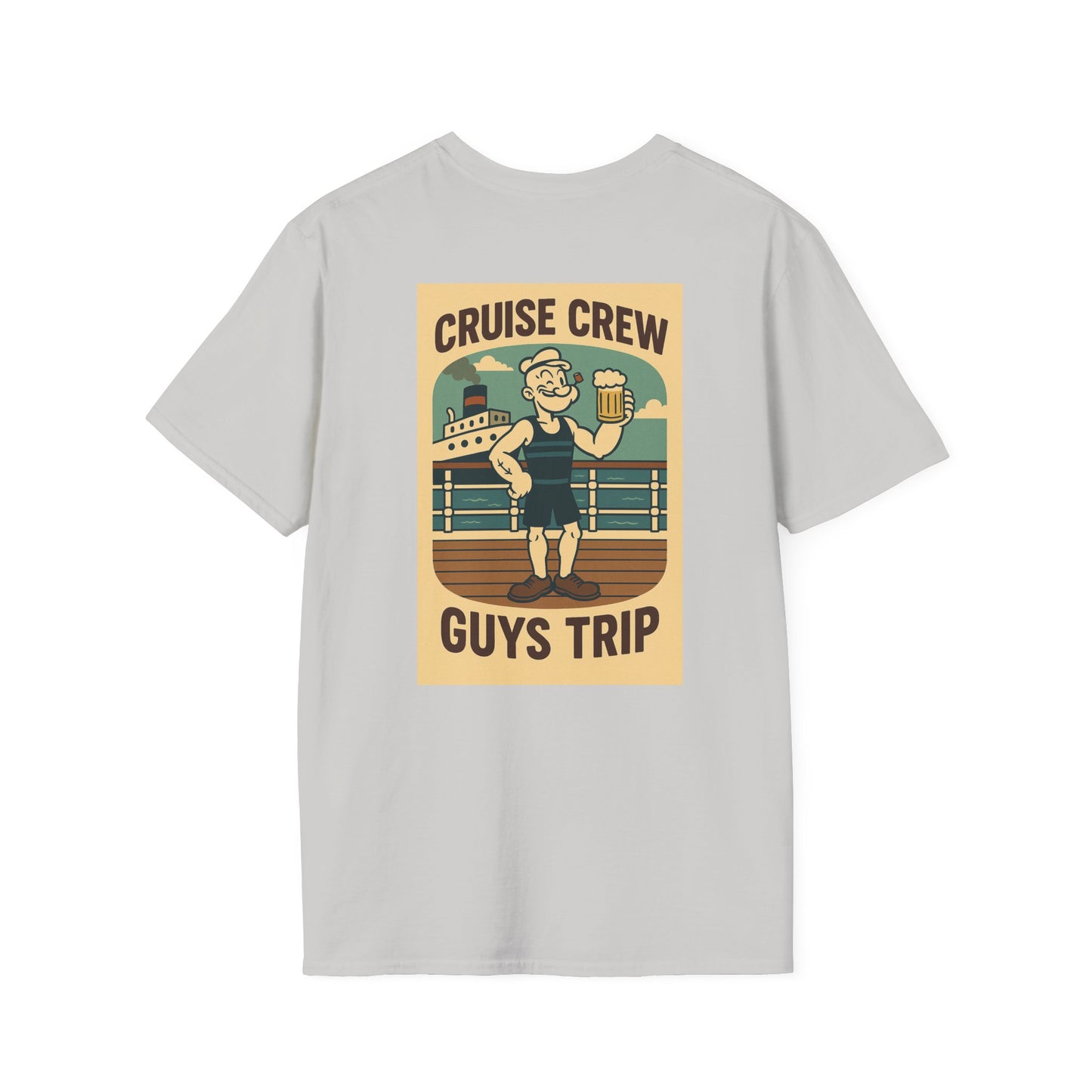Cruise Crew – Guys Trip Ship Deck Vintage Cartoon T-Shirt (Public Domain Popeye)
