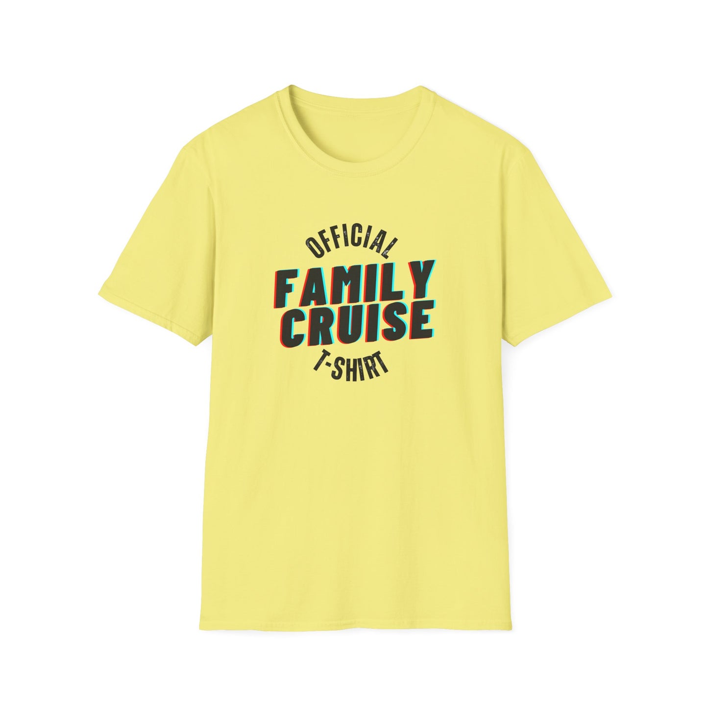 “Official Family Cruise" T-Shirt | 1980s Retro Cruise Tee for Families & Groups