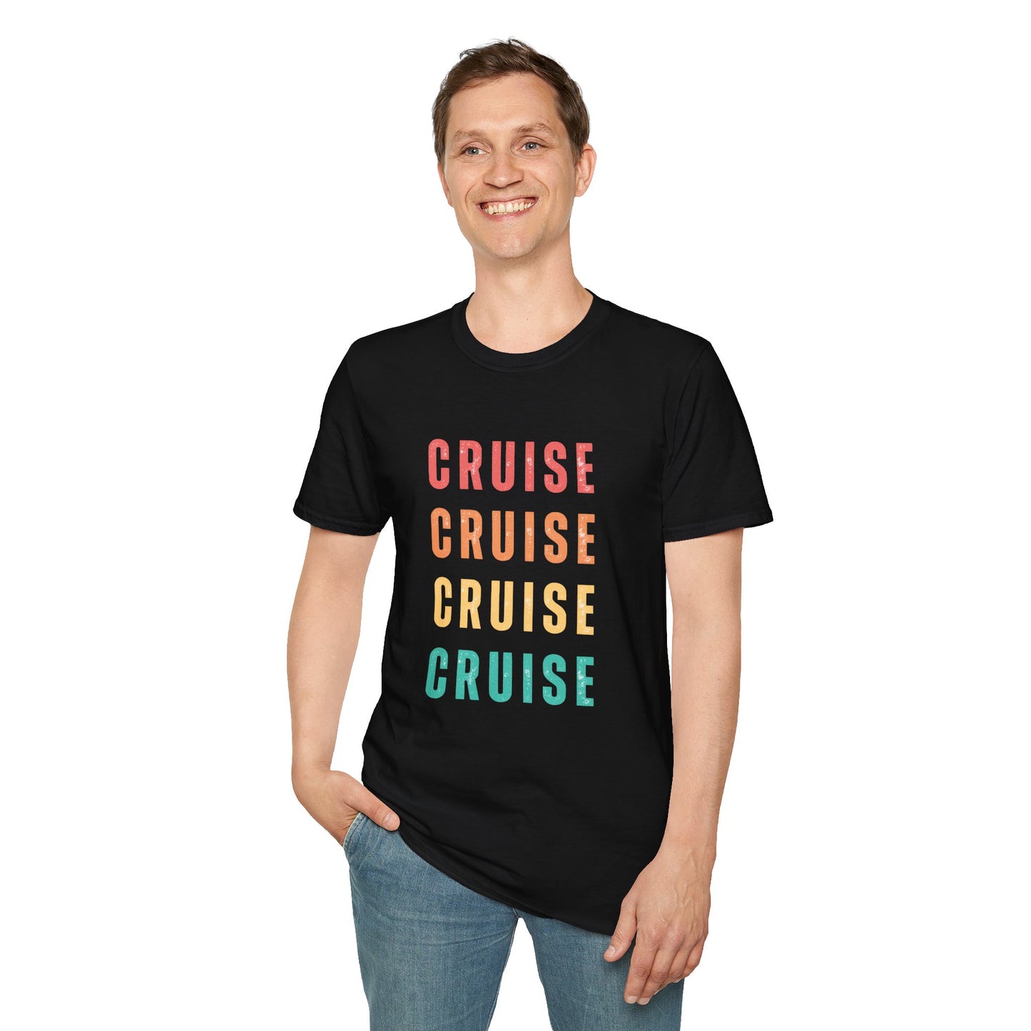“Cruise Cruise Cruise Cruise" T-Shirt | Fun Multicolor Cruise Vacation Tee