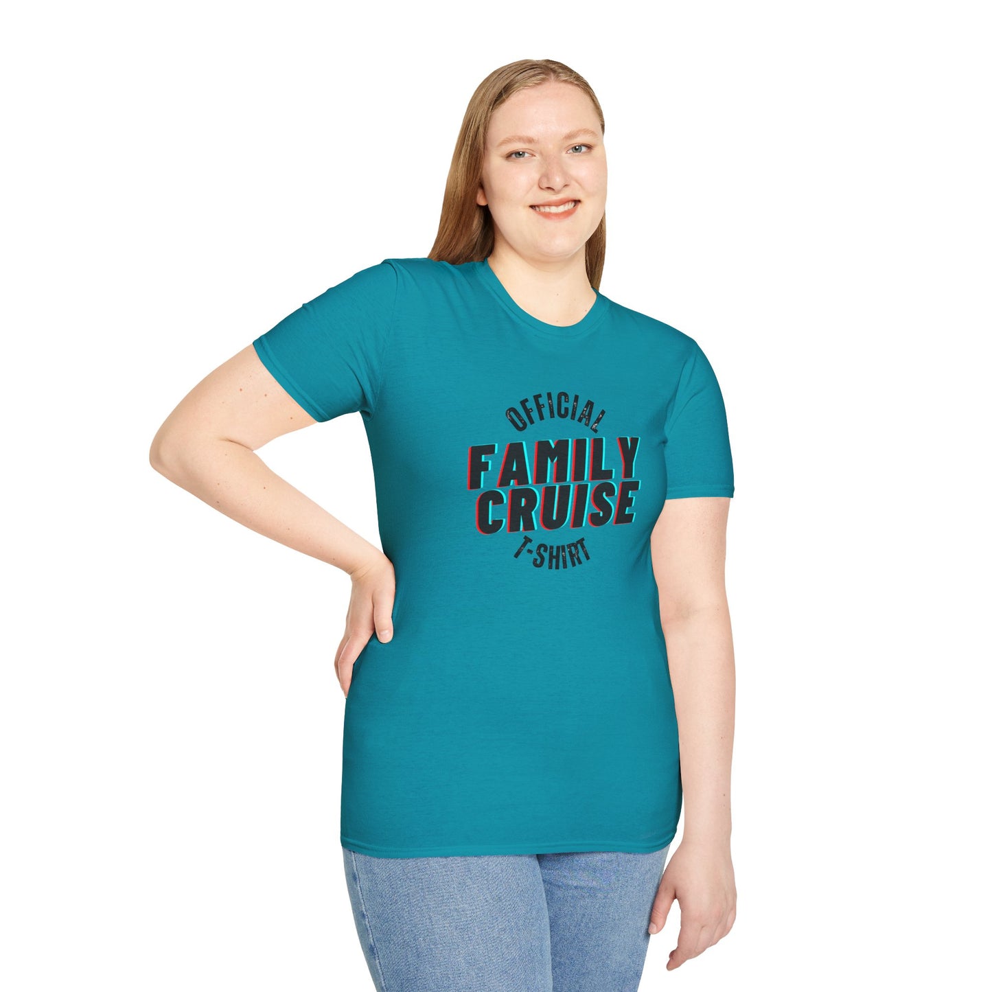 “Official Family Cruise" T-Shirt | 1980s Retro Cruise Tee for Families & Groups