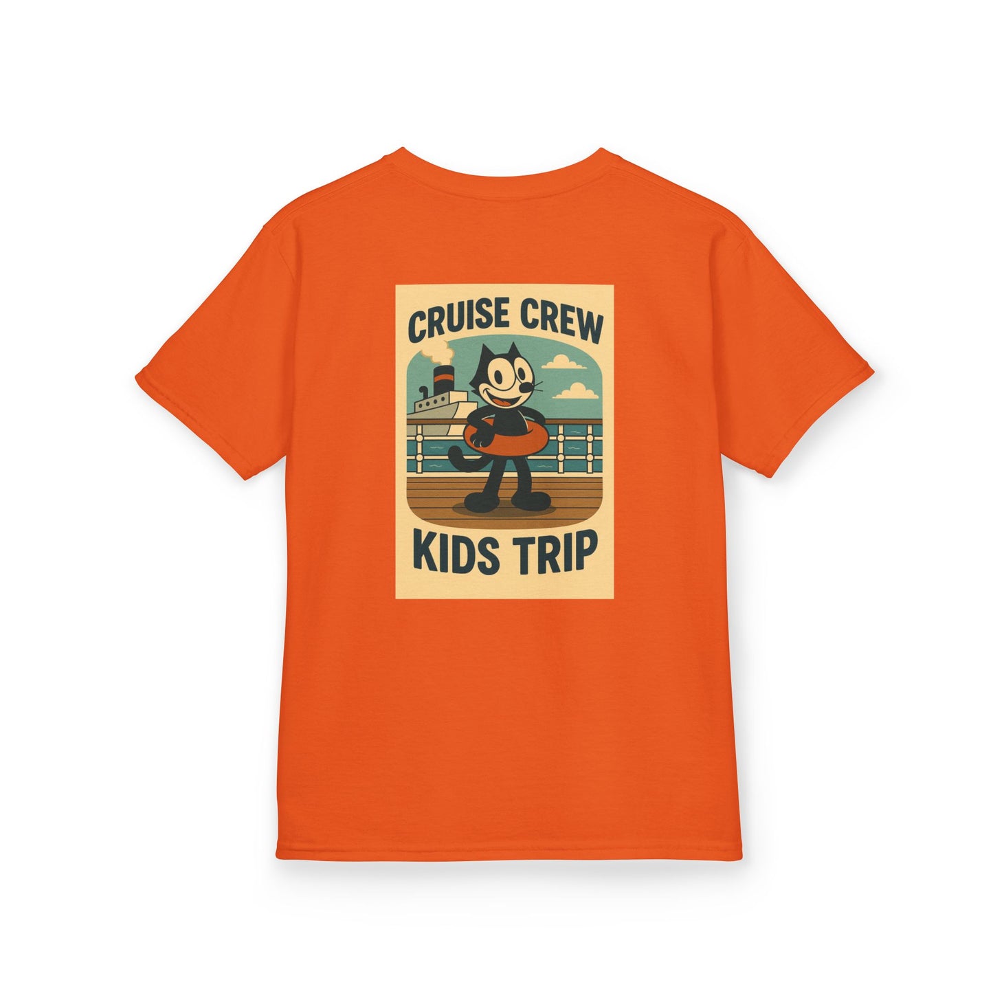 Cruise Crew – Kids Trip Ship Deck Vintage Cartoon T-Shirt (Public Domain Felix the Cat)