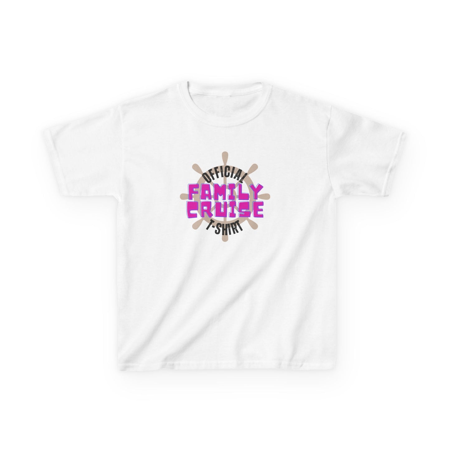 "Official Family Cruise Shirt" (1960s Style) Kids Heavy Cotton Tee