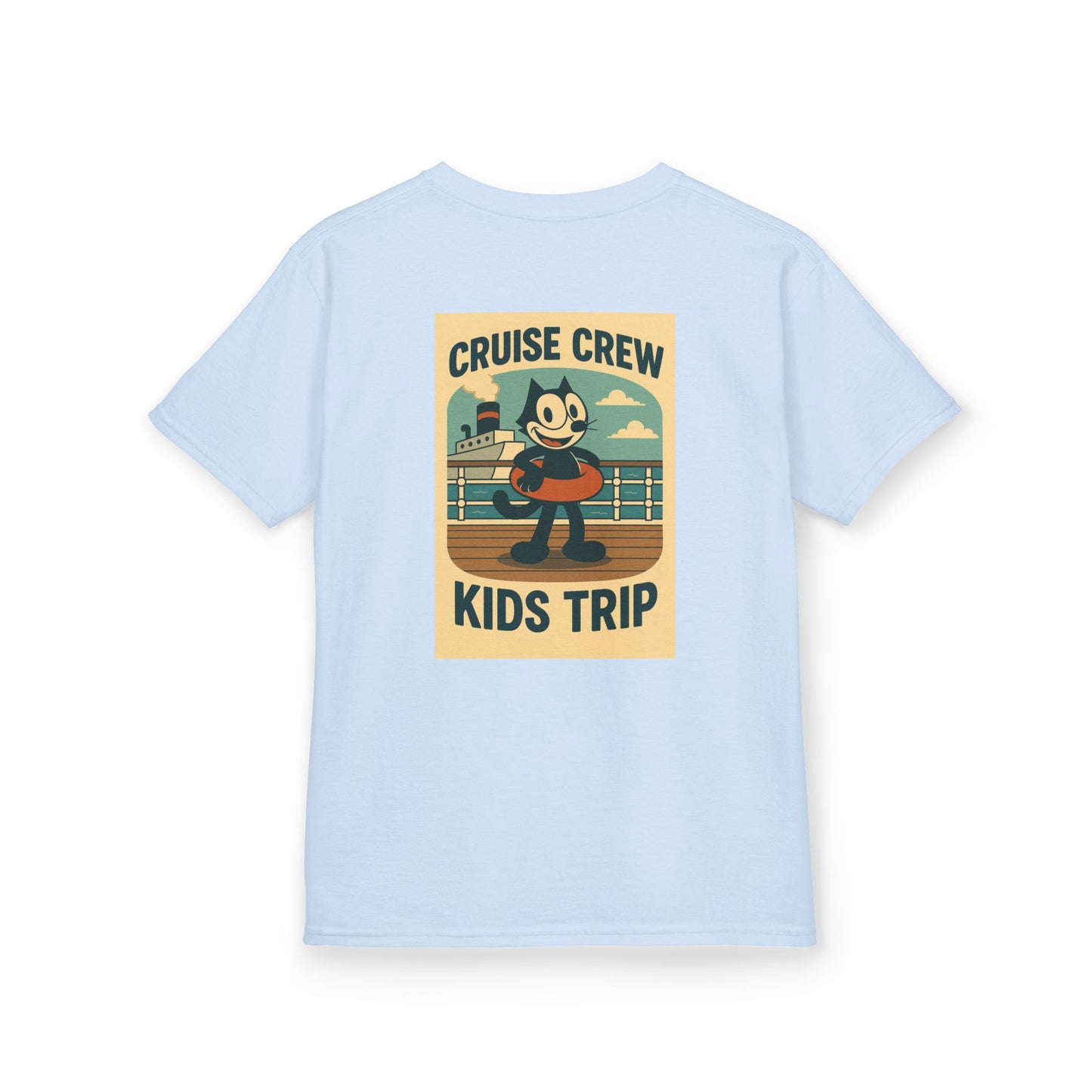 Cruise Crew – Kids Trip Ship Deck Vintage Cartoon T-Shirt (Public Domain Felix the Cat)