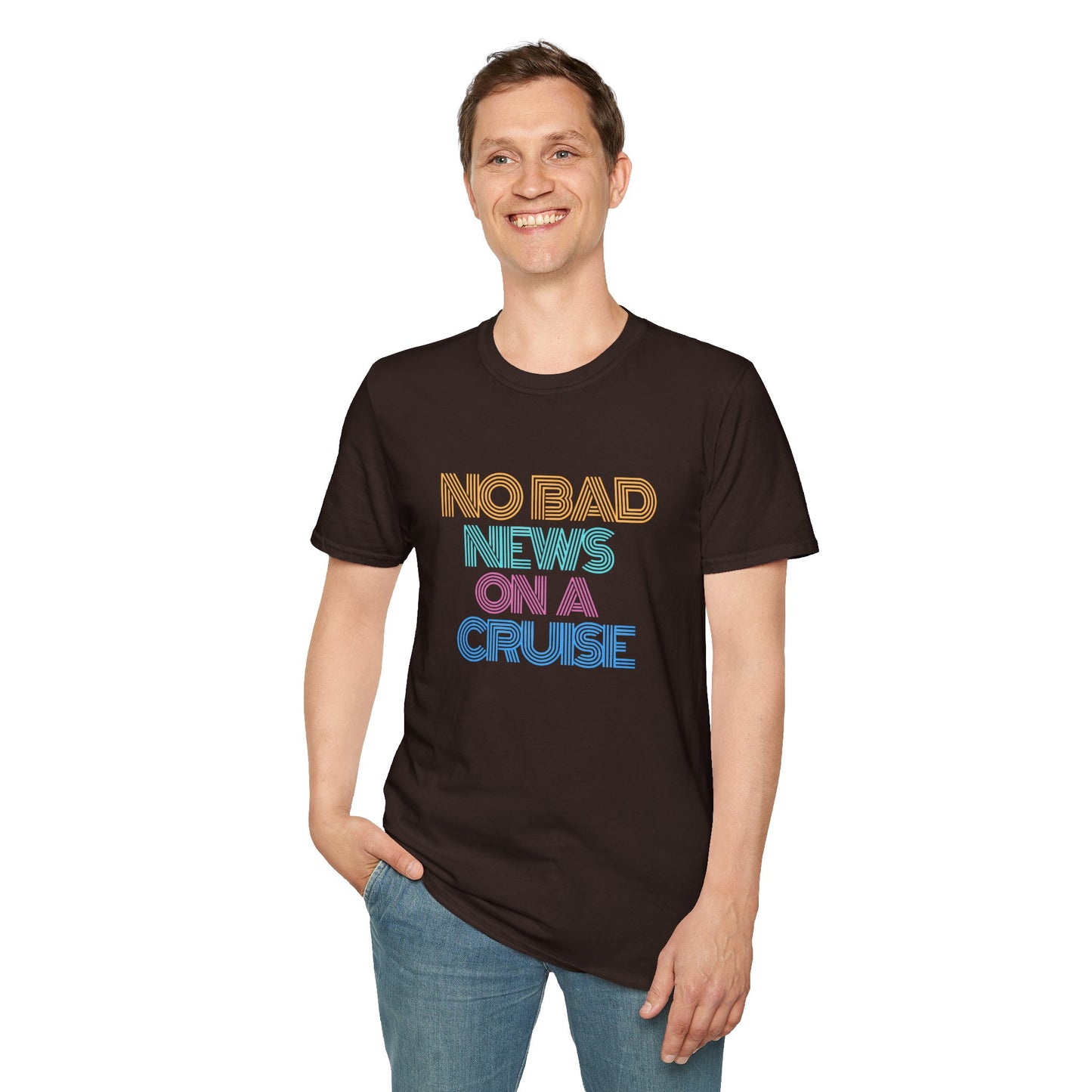 “No Bad News on a Cruise" T-Shirt | Fun Cruise Vacation Tee for Men & Women”